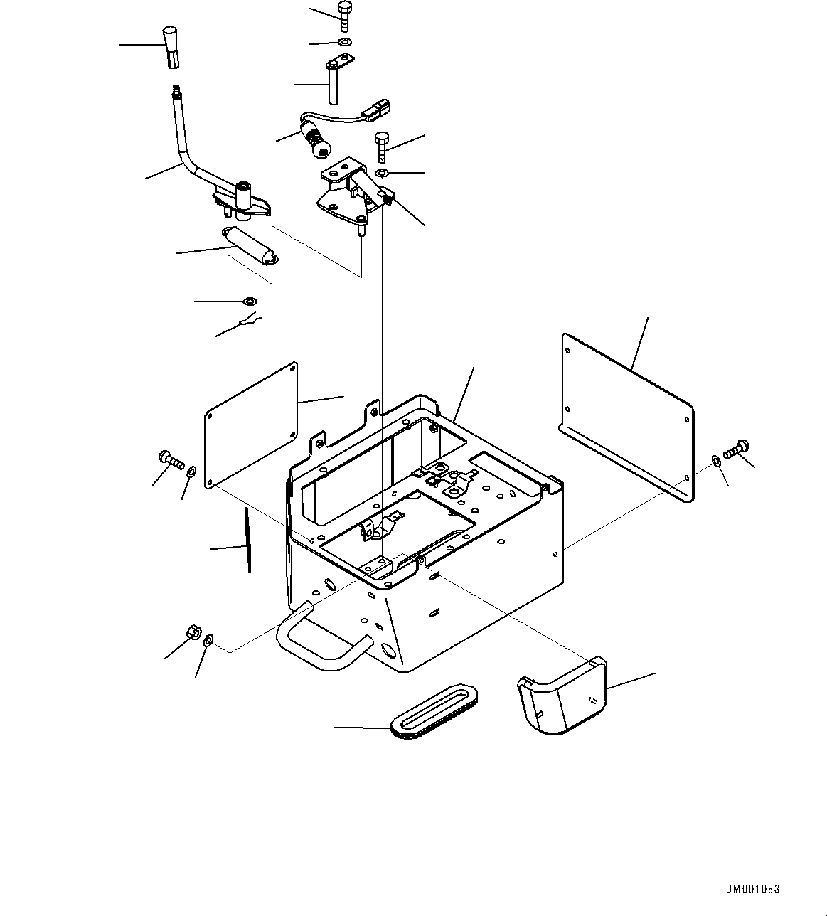 Wheel Loaders Komatsu / WA1200-6 S/N 60004-UP (KAL Spec. (Chassis only))(0000631C) / Floor, Right Console, Box (#60004-)(K013045 : K4010-007045)