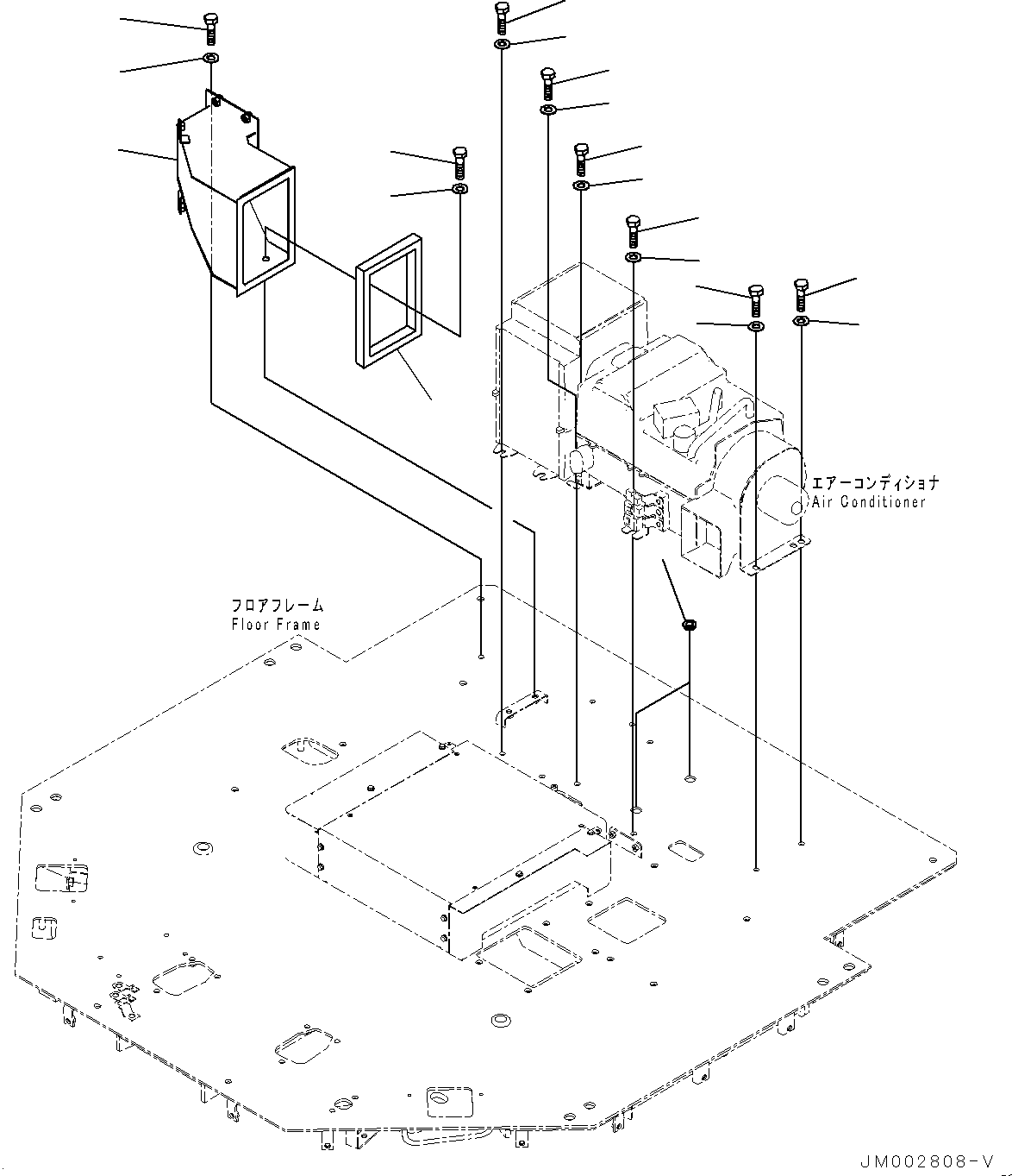 Wheel Loaders Komatsu / WA1200-6 S/N 60004-UP (KAL Spec. (Chassis only))(0000631C) / Floor, Duct Box (#60004-)(K013009 : K4010-007010)