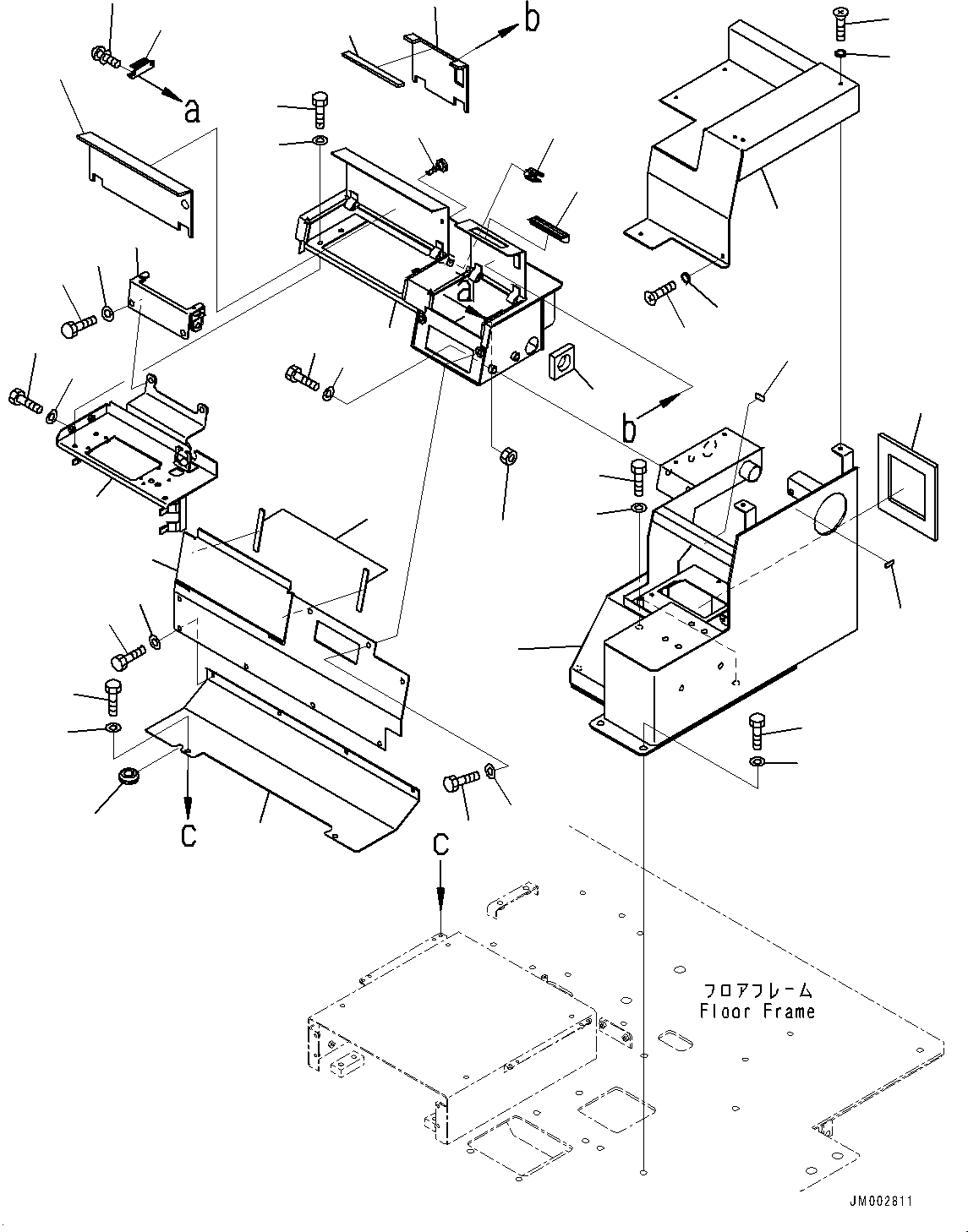 Wheel Loaders Komatsu / WA1200-6 S/N 60004-UP (KAL Spec. (Chassis only))(0000631C) / Floor, Air Conditioner Cover (#60004-)(K013013 : K4010-007014)