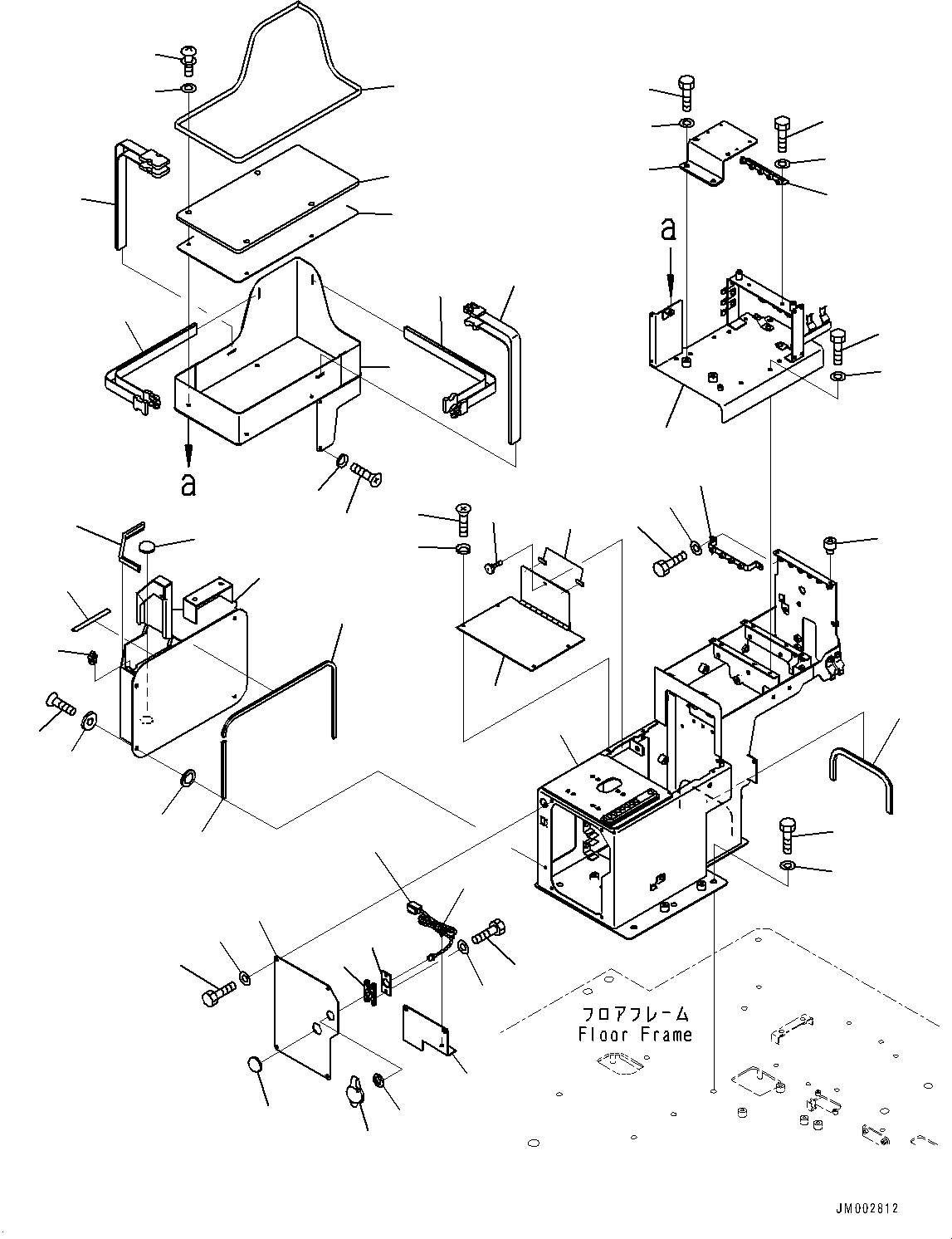 Wheel Loaders Komatsu / WA1200-6 S/N 60004-UP (KAL Spec. (Chassis only))(0000631C) / Floor, Console Box, R.H. (#60004-)(K013015 : K4010-007016)