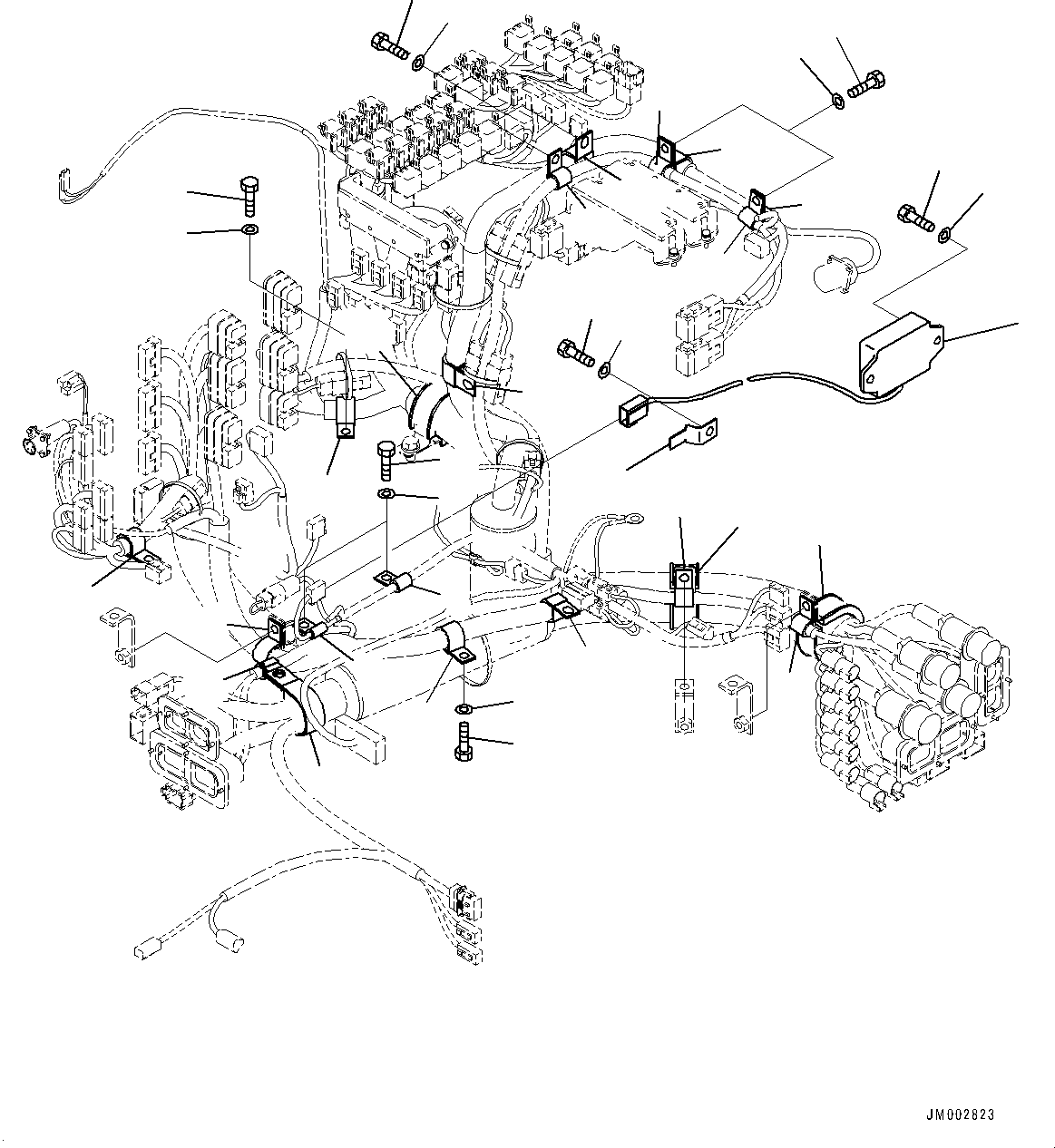 Wheel Loaders Komatsu / WA1200-6 S/N 60004-UP (KAL Spec. (Chassis only))(0000631C) / Floor, Wiring Harness Mounting (3/3) (#60004-)(K013024 : K4010-007025)