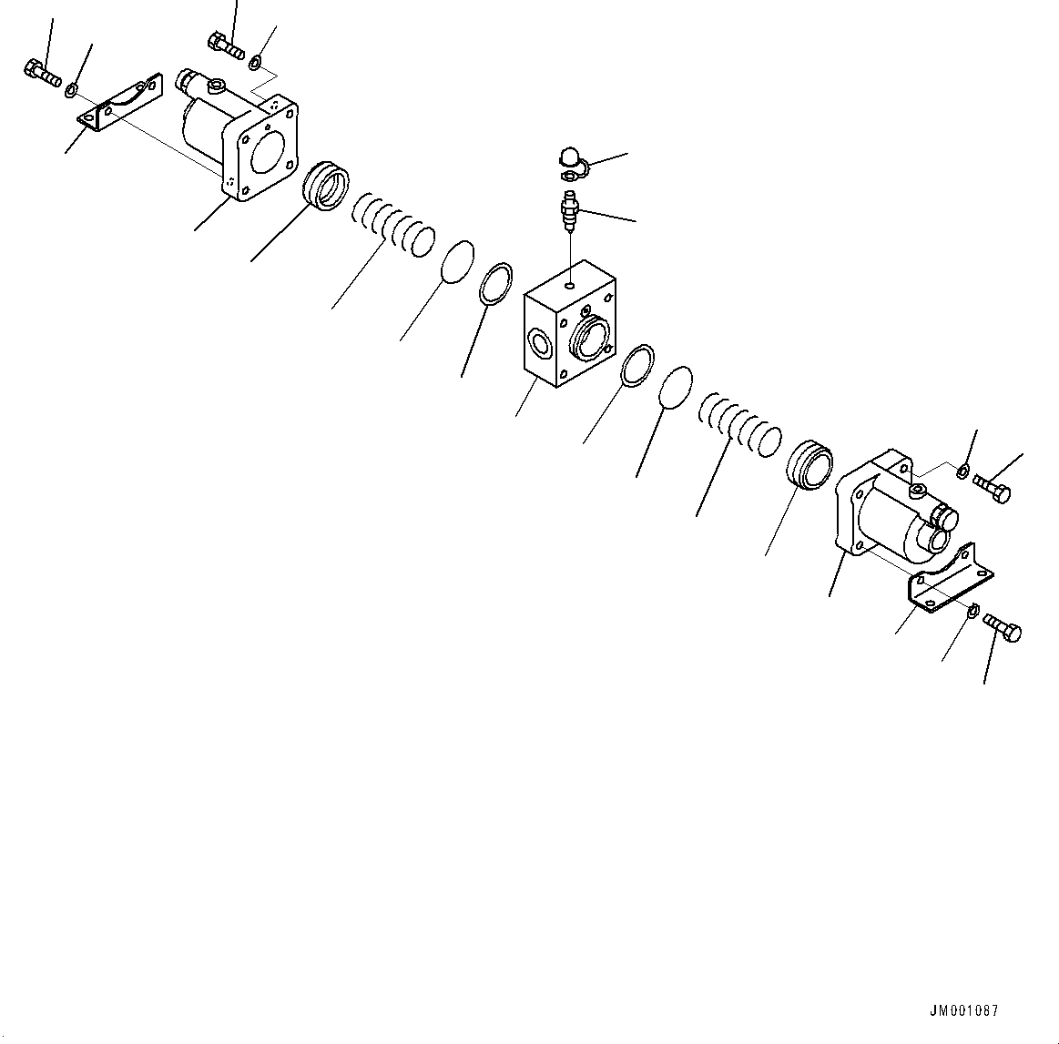 Wheel Loaders Komatsu / WA1200-6 S/N 60004-UP (KAL Spec. (Chassis only))(0000631C) / Brake Piping, Inner Parts, Slack Adjuster (#60001-)(K018001 : K4470-001001)