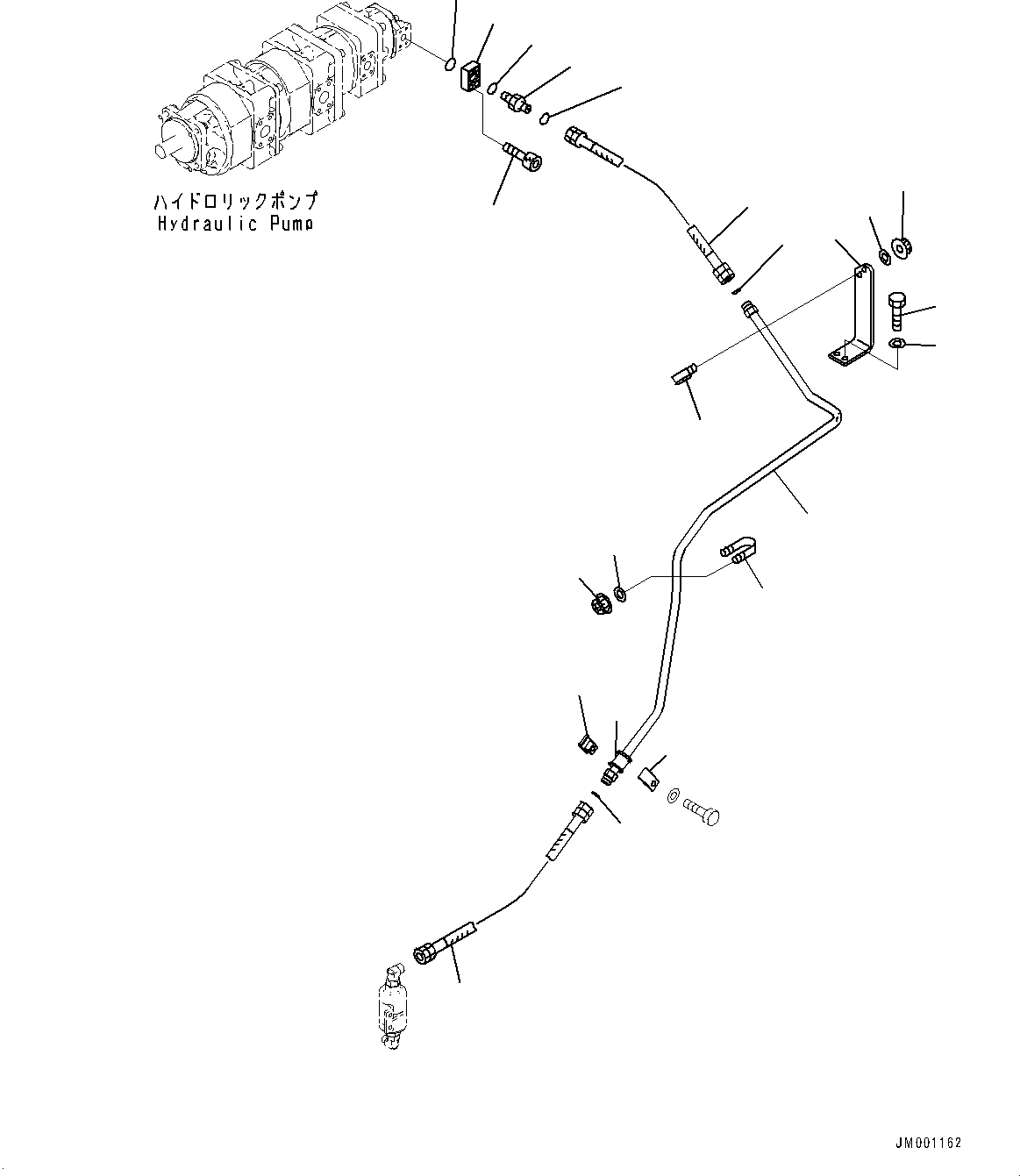 Wheel Loaders Komatsu / WA1200-6 S/N 60004-UP (KAL Spec. (Chassis only))(0000631C) / Brake Piping, Hydraulic Oil Pump Piping (#60001-)(K018006 : K4470-001006)
