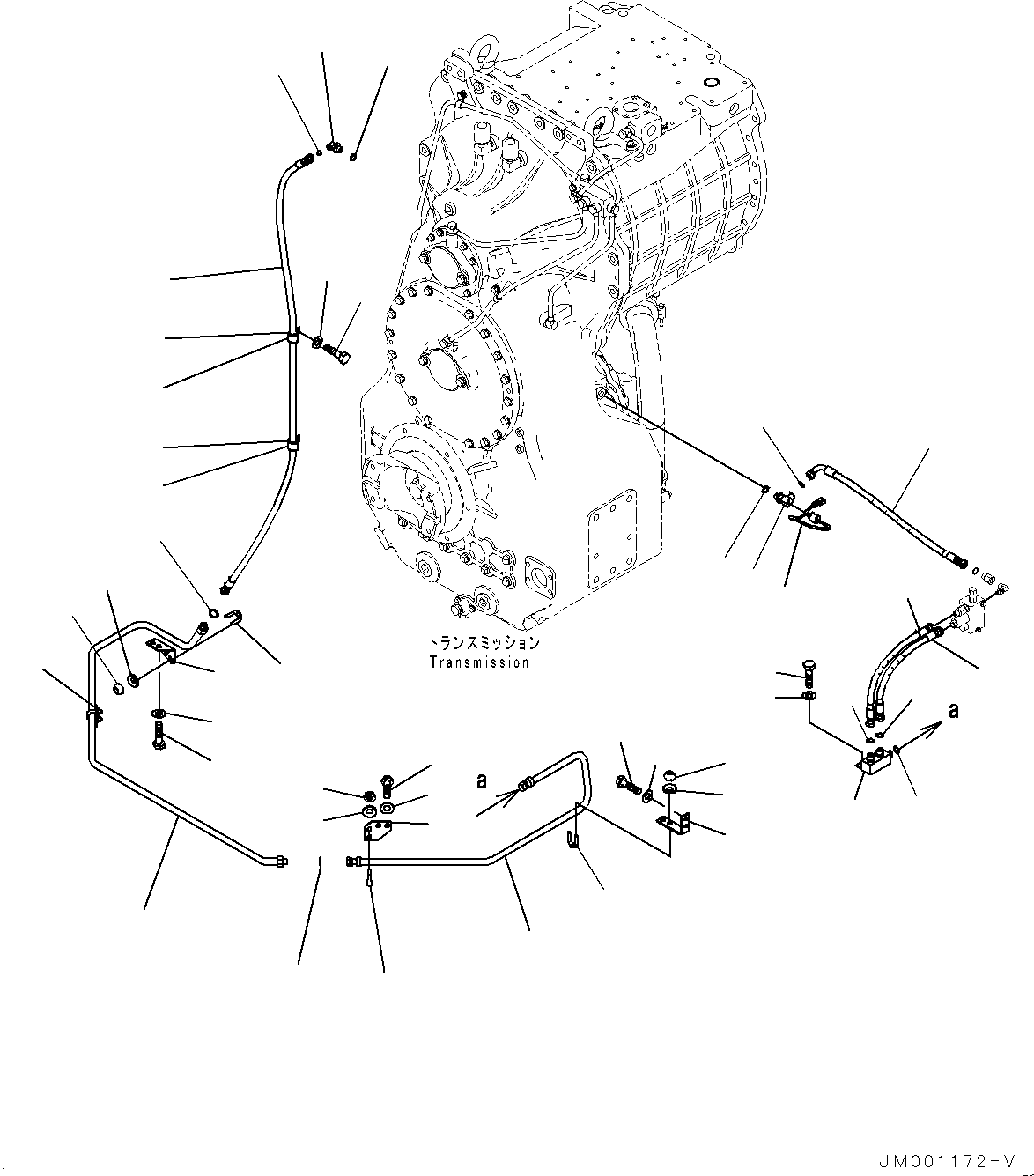 Wheel Loaders Komatsu / WA1200-6 S/N 60004-UP (KAL Spec. (Chassis only))(0000631C) / Brake Piping, Parking Brake Piping (#60001-)(K018009 : K4470-001009)