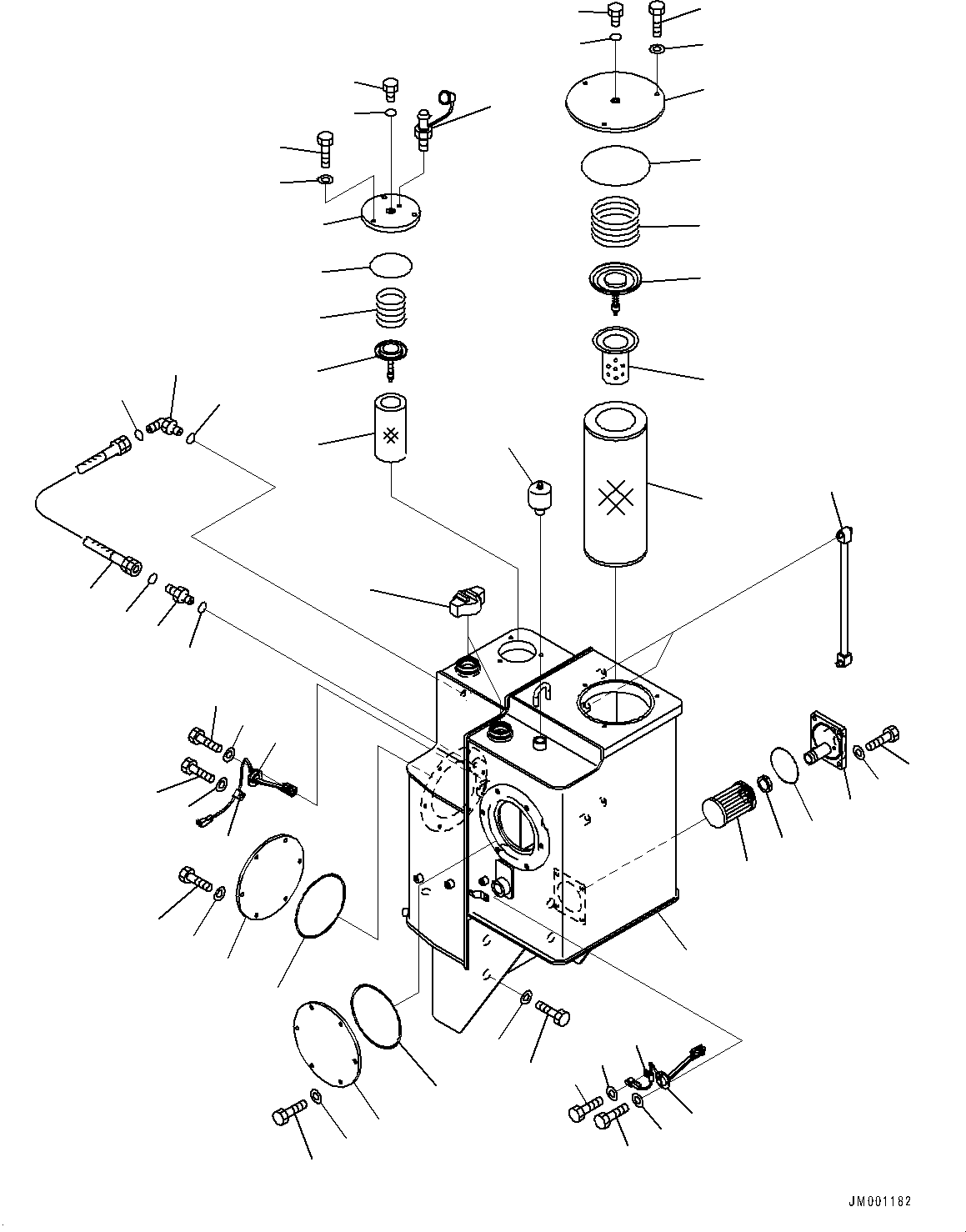 Wheel Loaders Komatsu / WA1200-6 S/N 60004-UP (KAL Spec. (Chassis only))(0000631C) / Brake Piping, Brake Oil Tank (#60001-)(K018010 : K4470-001010)