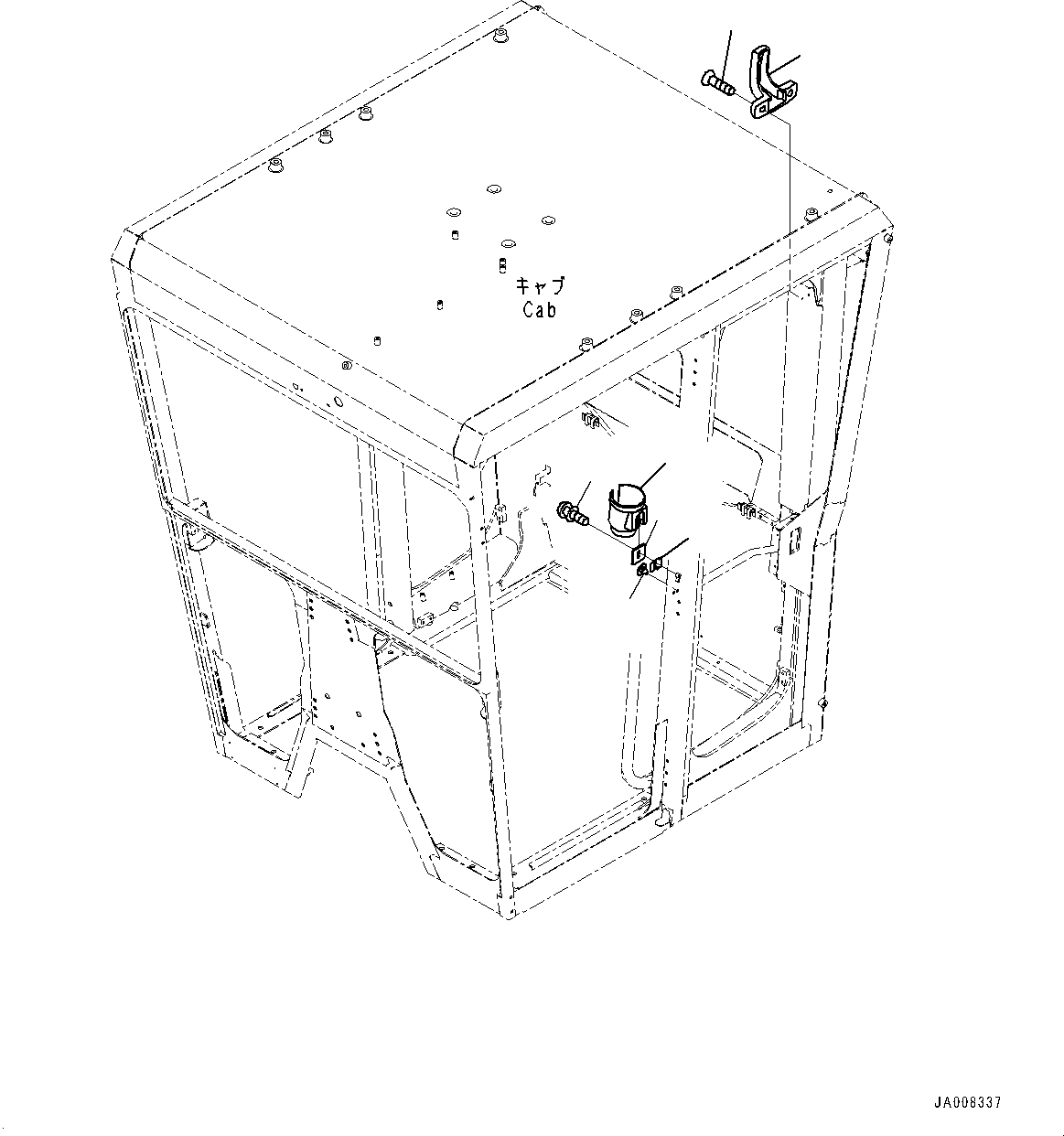 Graders Komatsu / GD755-5R S/N 10001-UP(0000632C) / ROPS Cab, Interior (#10001-)(K006009 : K0210-034009)
