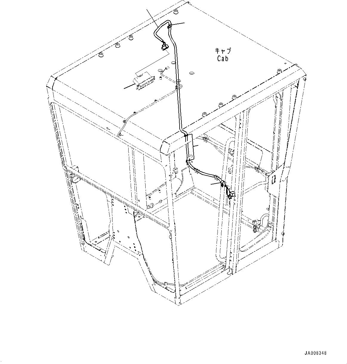 Graders Komatsu / GD755-5R S/N 10001-UP(0000632C) / ROPS Cab, Air Conditioner Related Parts (#10001-)(K002017 : K0210-030017)