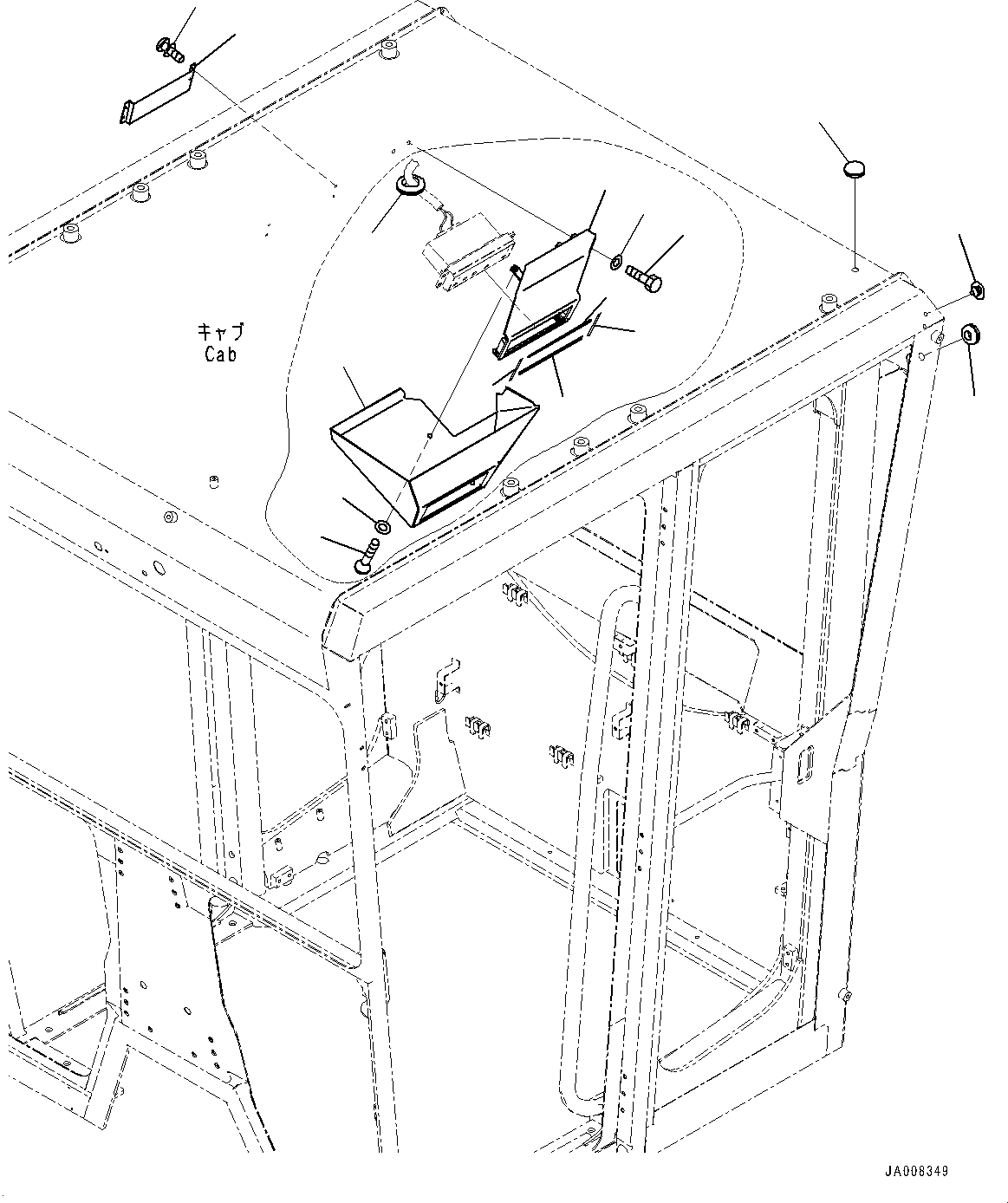 Graders Komatsu / GD755-5R S/N 10001-UP(0000632C) / ROPS Cab, Air Conditioner Cover (#10001-)(K002019 : K0210-030019)