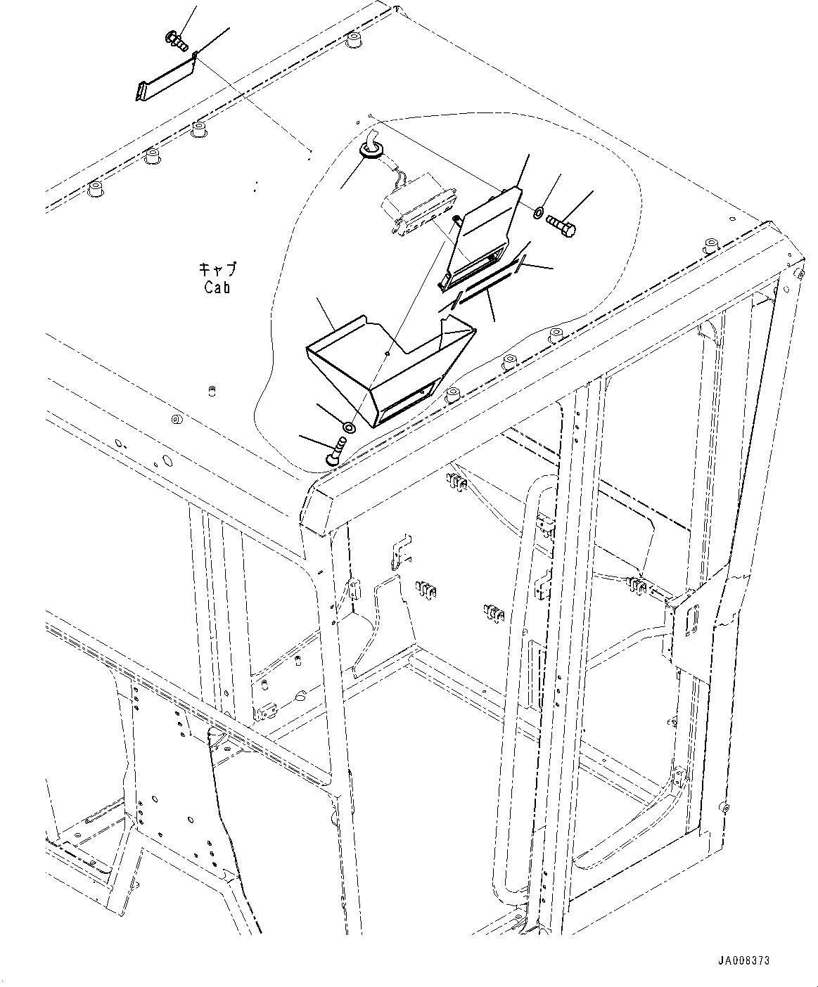 Graders Komatsu / GD755-5R S/N 10001-UP(0000632C) / ROPS Cab, Air Conditioner Cover (#10001-)(K008020 : K0210-036020)