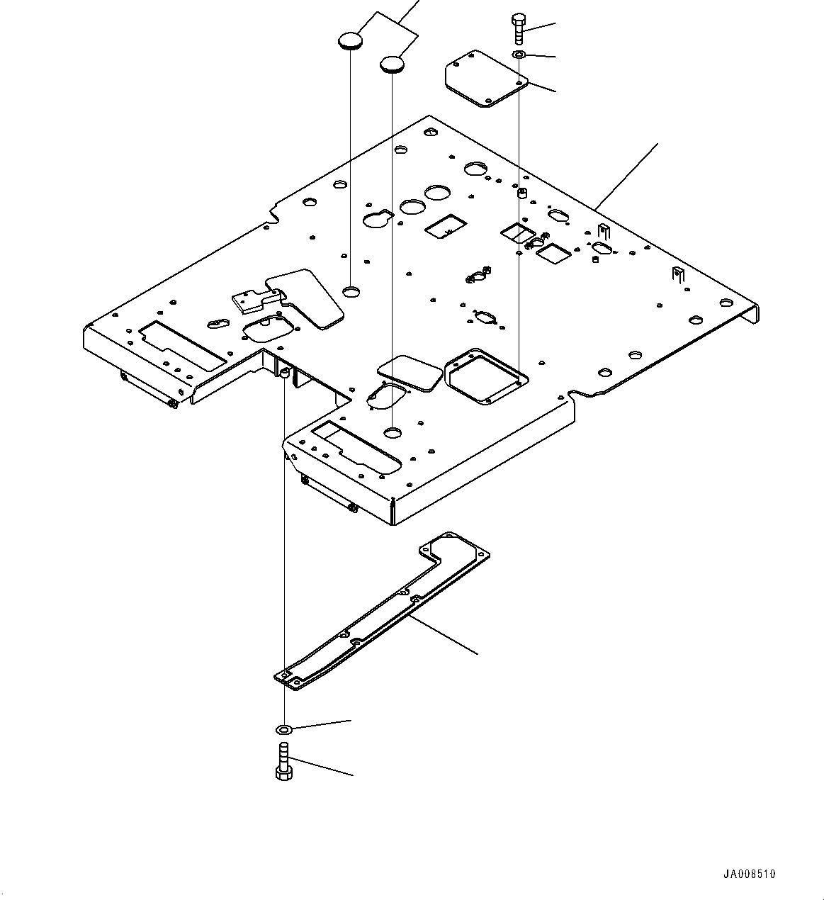 Graders Komatsu / GD755-5R S/N 10001-UP(0000632C) / Floor Frame, Platform (#10001-)(K023001 : K1110-018001)