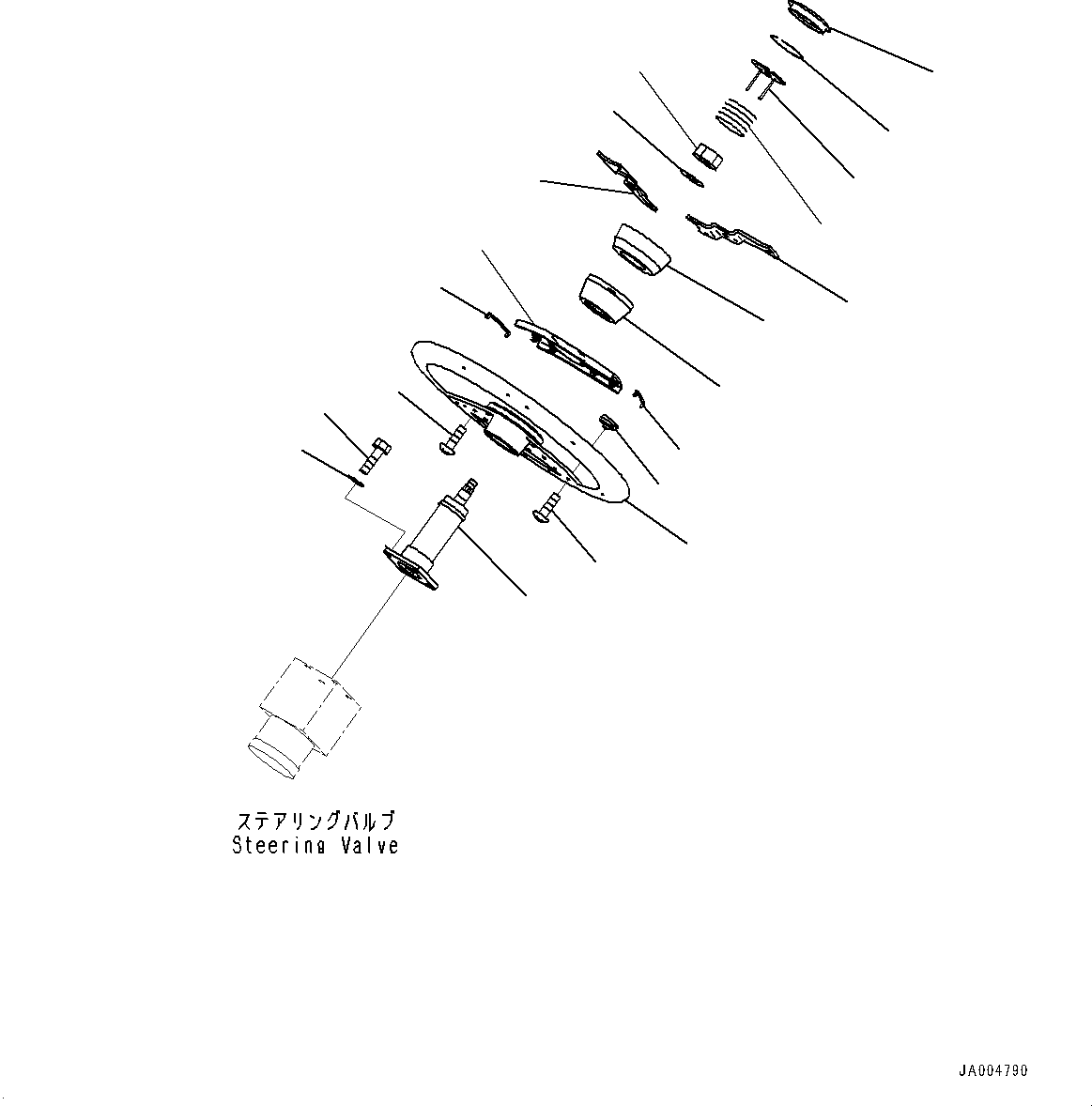 Graders Komatsu / GD755-5R S/N 10001-UP(0000632C) / Floor Frame, Steering Wheel and Column (#10001-)(K024012 : K1110-017012)