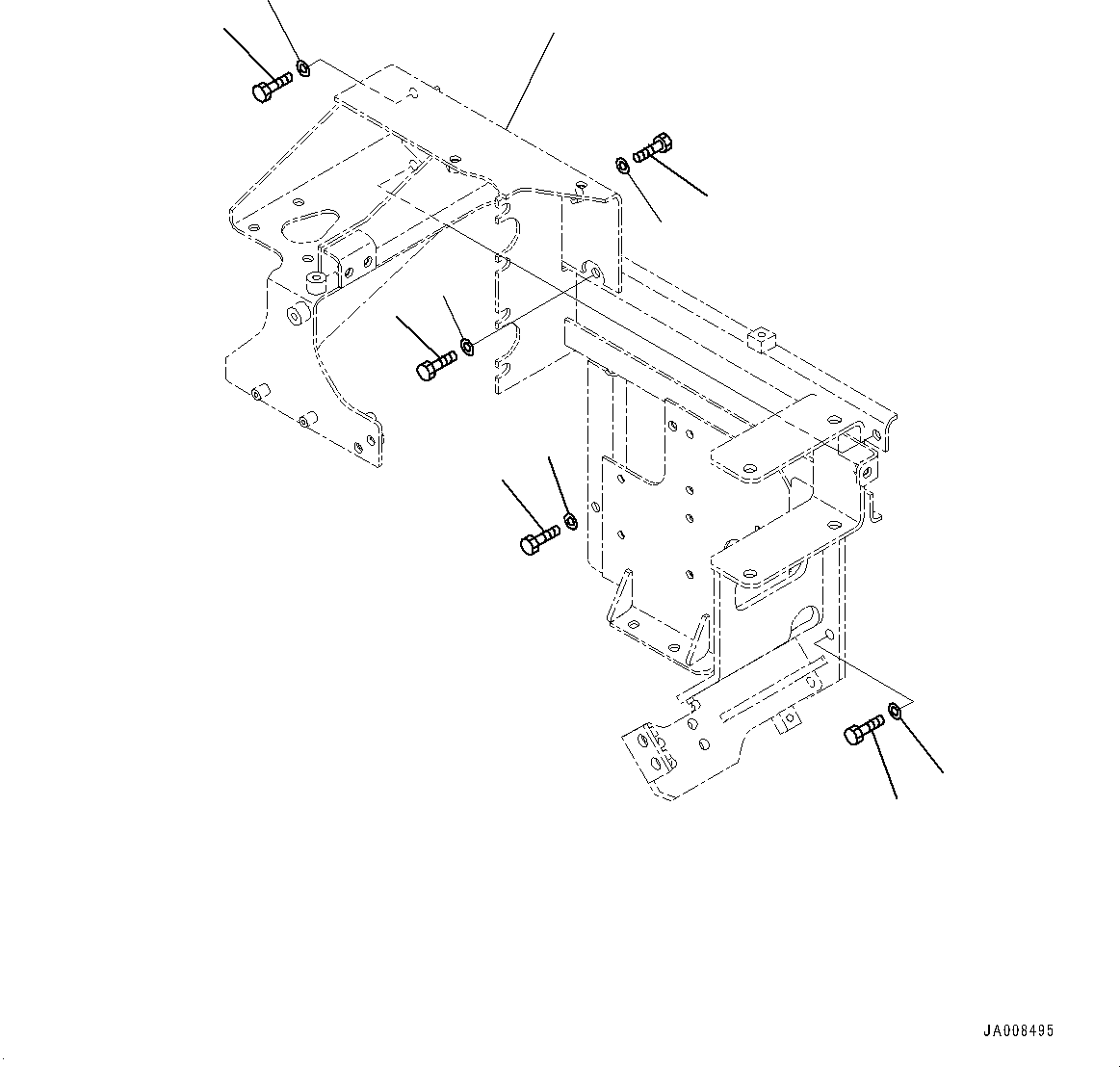 Graders Komatsu / GD755-5R S/N 10001-UP(0000632C) / Brake Control, Bolt (#10001-)(K028009 : K4460-002008)