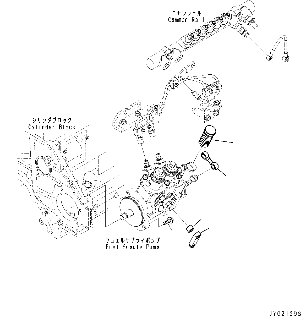 Komatsu parts book diagram for SAA6D125E-5HR S/N 660776-UP (For GD755-5R): FUEL SUPPLY PUMP, MOUNTING PARTS (#660776-)