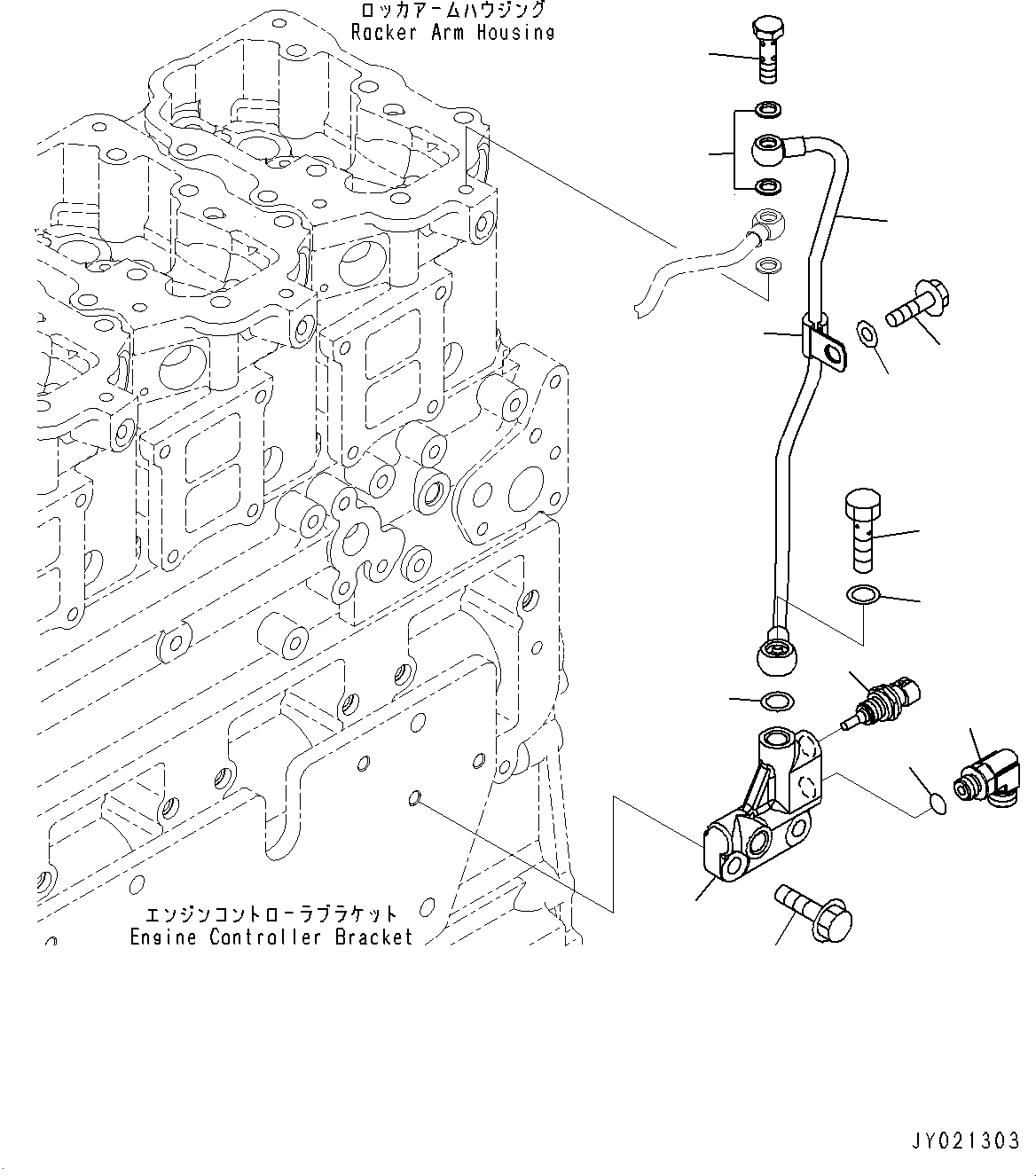 Komatsu parts book diagram for SAA6D125E-5HR S/N 660776-UP (For GD755-5R): FUEL RETURN (#660776-)