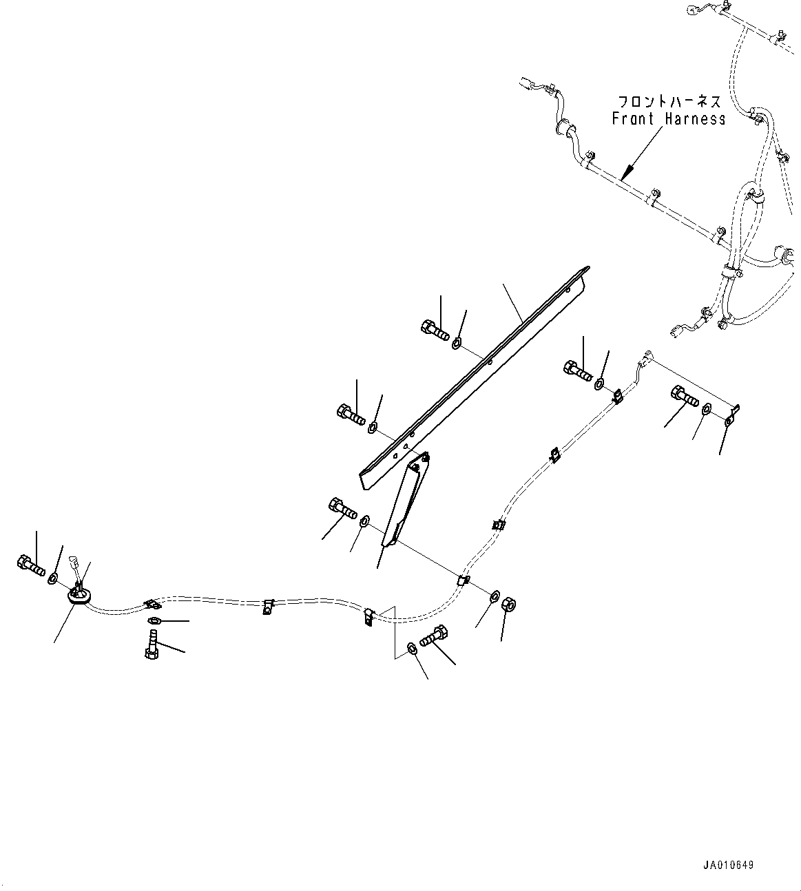 Wheel Loaders Komatsu / WA500-7 S/N 10001-UP(0000636H) / Front Wiring Harness, Mounting(E003002 : E0200-001002)