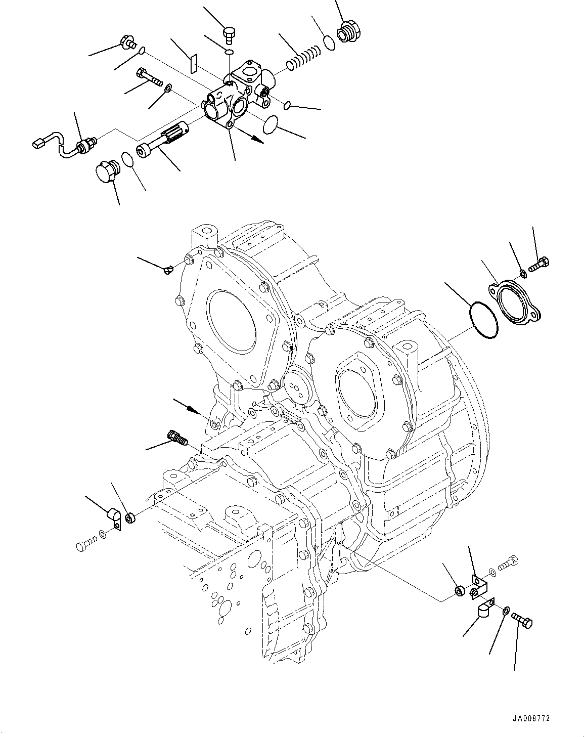 Wheel Loaders Komatsu / WA500-7 S/N 10001-UP(0000636H) / Torque Converter and Transmission, Torque Converter Valve(F002004 : F4300-001004)