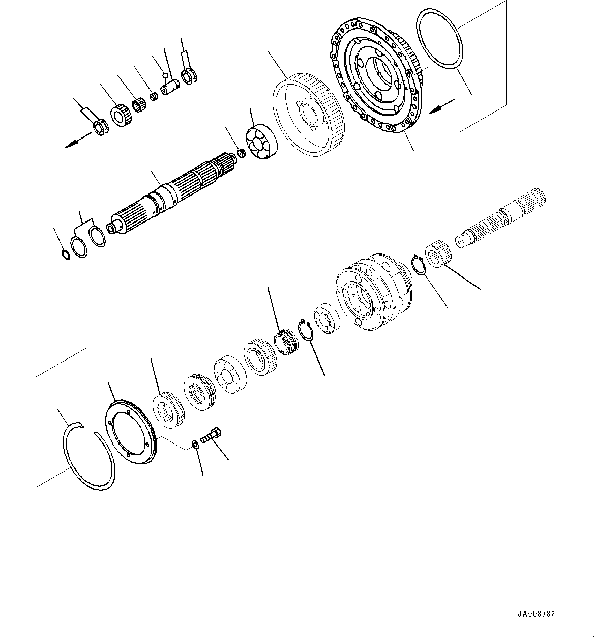 Wheel Loaders Komatsu / WA500-7 S/N 10001-UP(0000636H) / Torque Converter and Transmission, 1St and 2Nd Carrier(F002012 : F4300-001012)