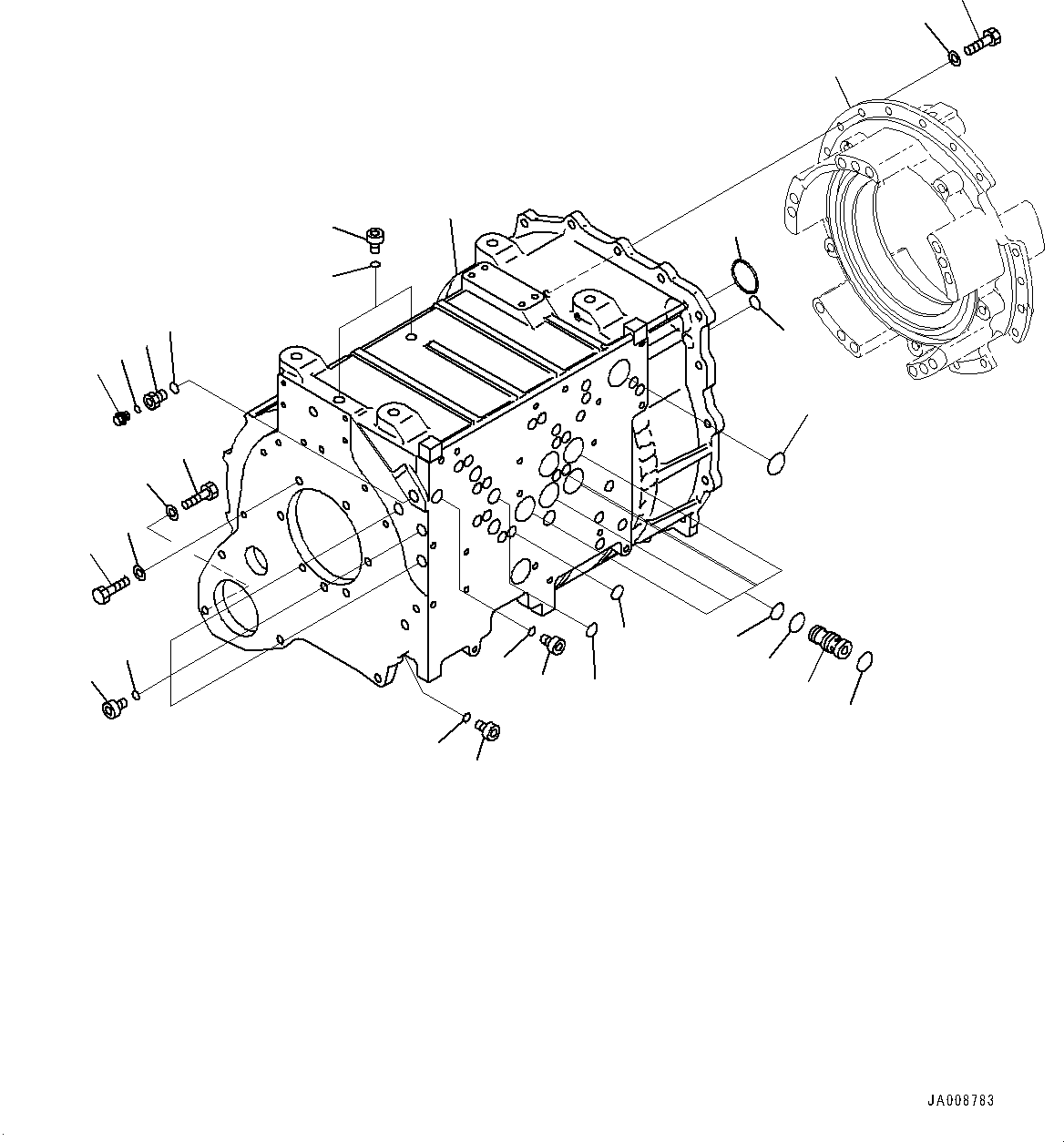 Wheel Loaders Komatsu / WA500-7 S/N 10001-UP(0000636H) / Torque Converter and Transmission, Transmission Case(F002013 : F4300-001013)