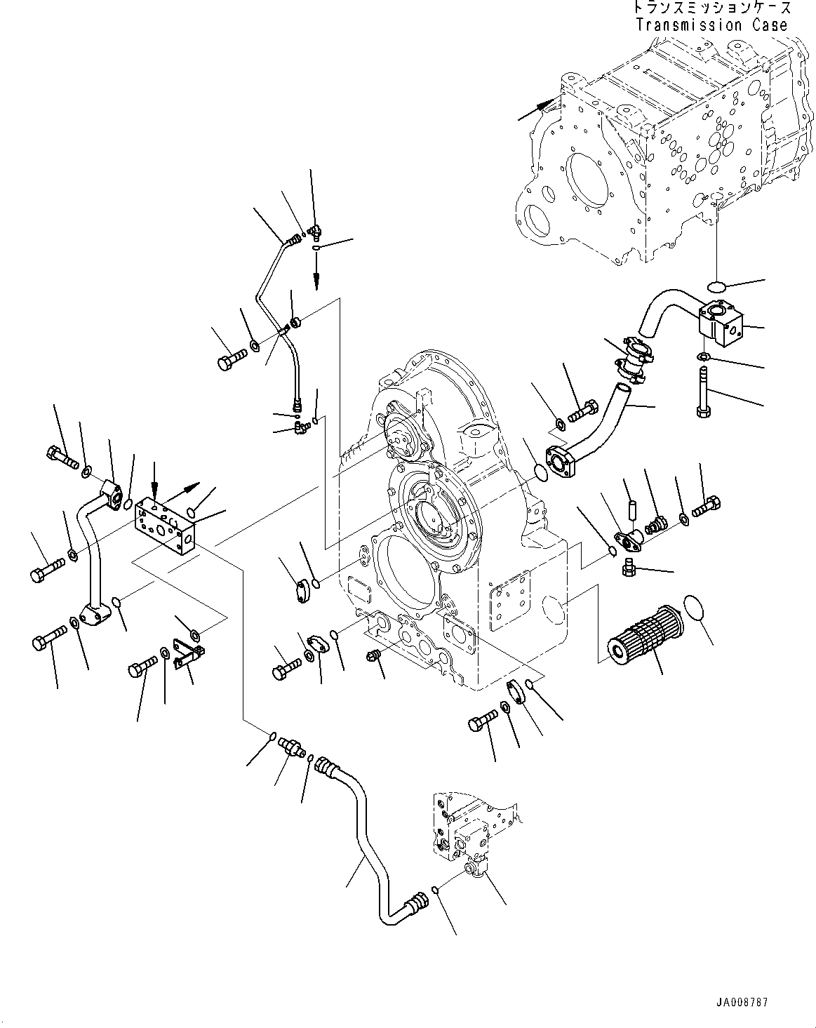 Wheel Loaders Komatsu / WA500-7 S/N 10001-UP(0000636H) / Torque Converter and Transmission, Strainer and Transfer Piping(F002017 : F4300-001017)