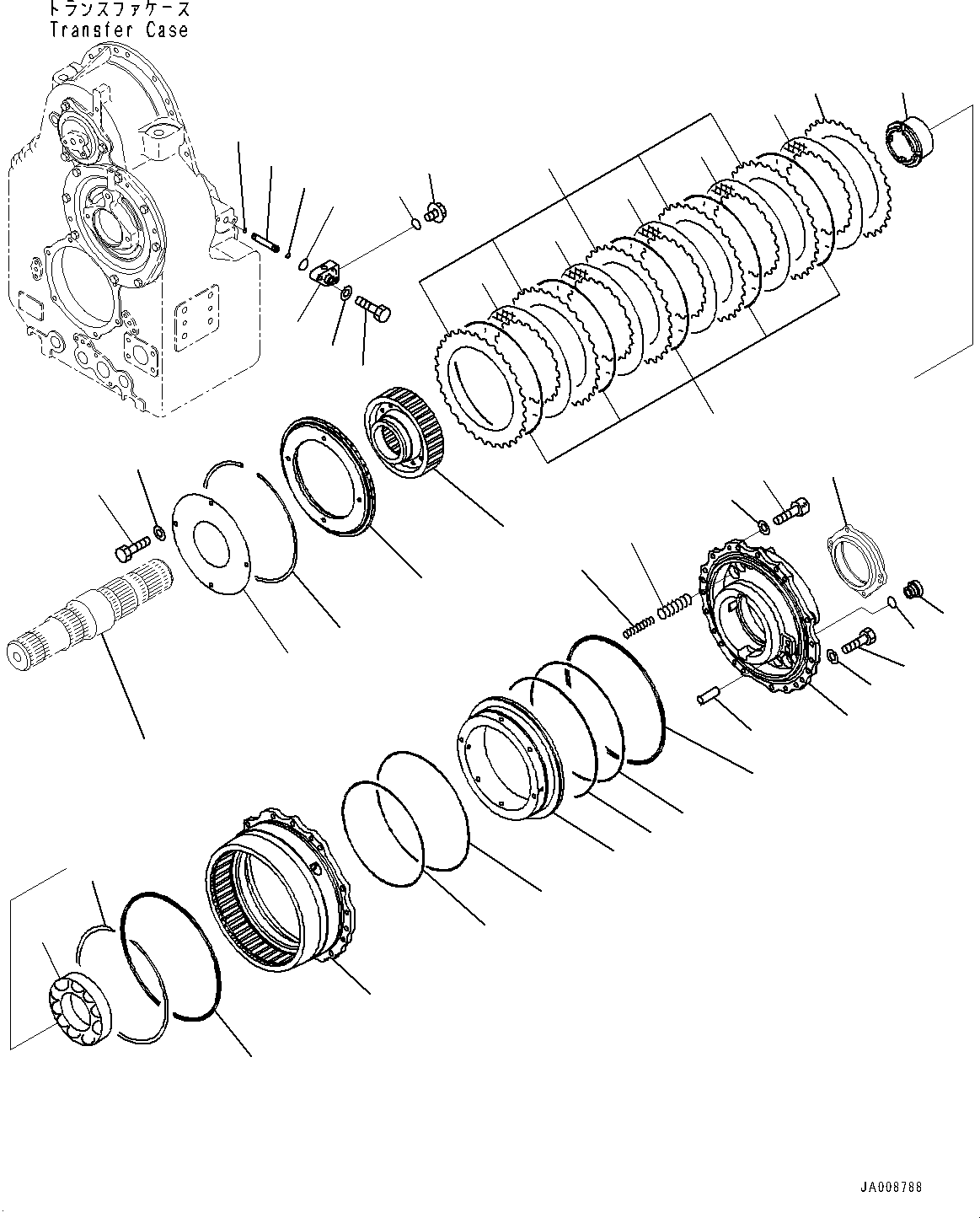 Wheel Loaders Komatsu / WA500-7 S/N 10001-UP(0000636H) / Torque Converter and Transmission, Parking Brake(F002018 : F4300-001018)
