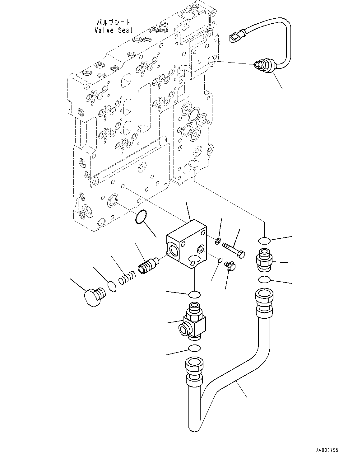 Wheel Loaders Komatsu / WA500-7 S/N 10001-UP(0000636H) / Torque Converter and Transmission, Relief Valve (1/2)(F002025 : F4300-001025)