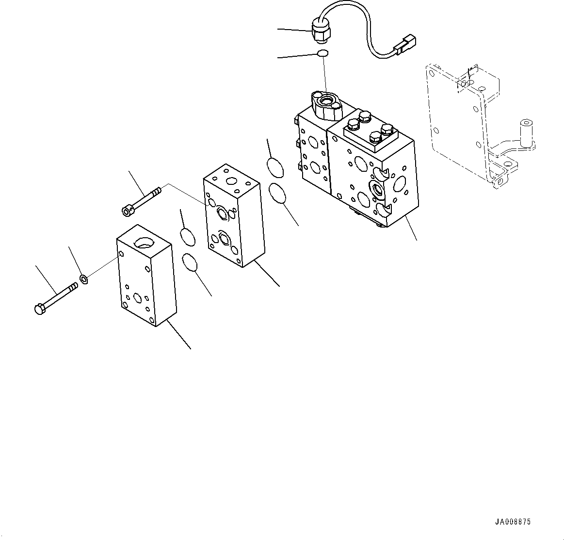 Wheel Loaders Komatsu / WA500-7 S/N 10001-UP(0000636H) / Torque Converter and Transmission, Diverter Valve(F002031 : F4300-001031)