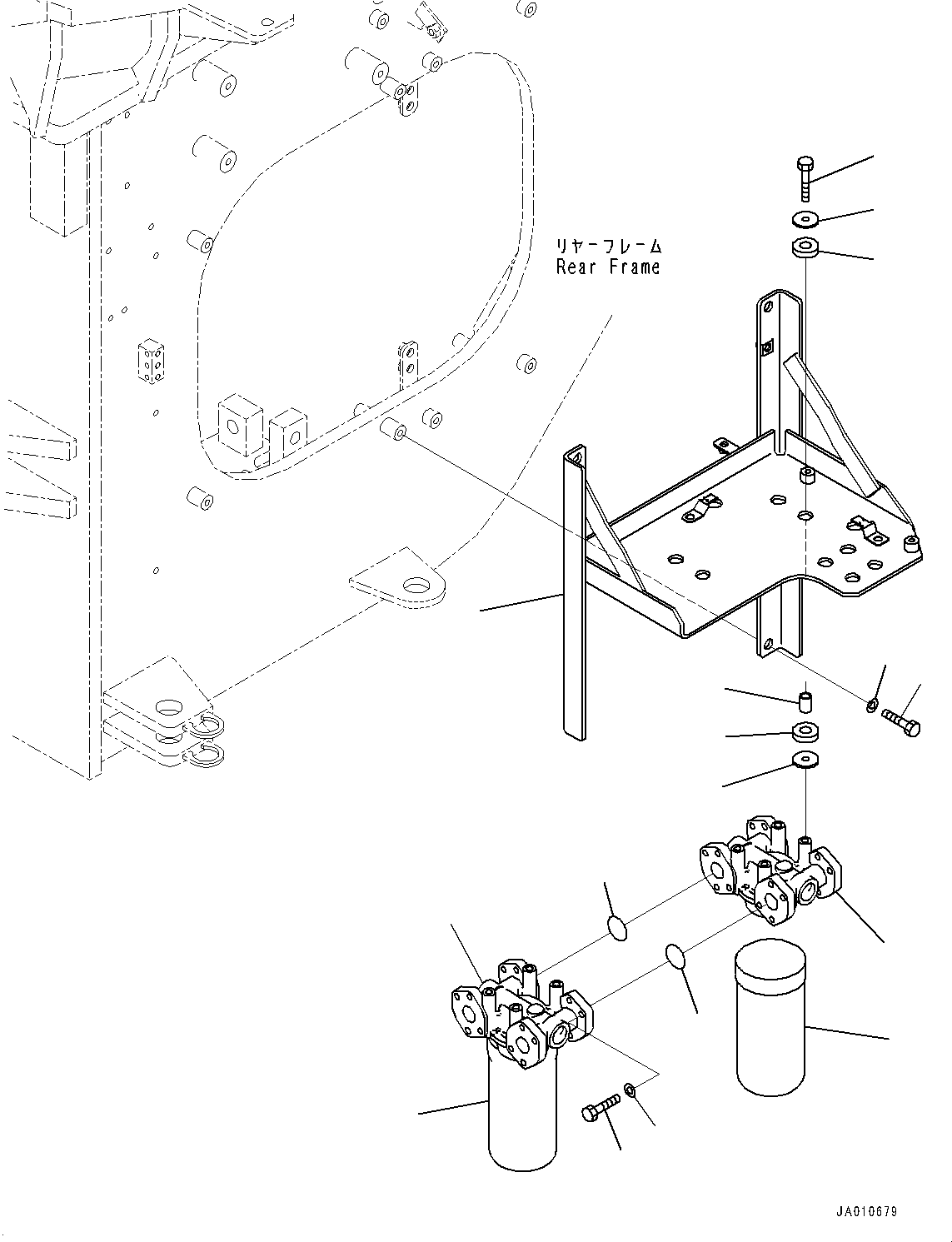 Wheel Loaders Komatsu / WA500-7 S/N 10001-UP(0000636H) / Torque Converter and Transmission Oil Piping, Oil Filter(F007001 : F4700-001001)