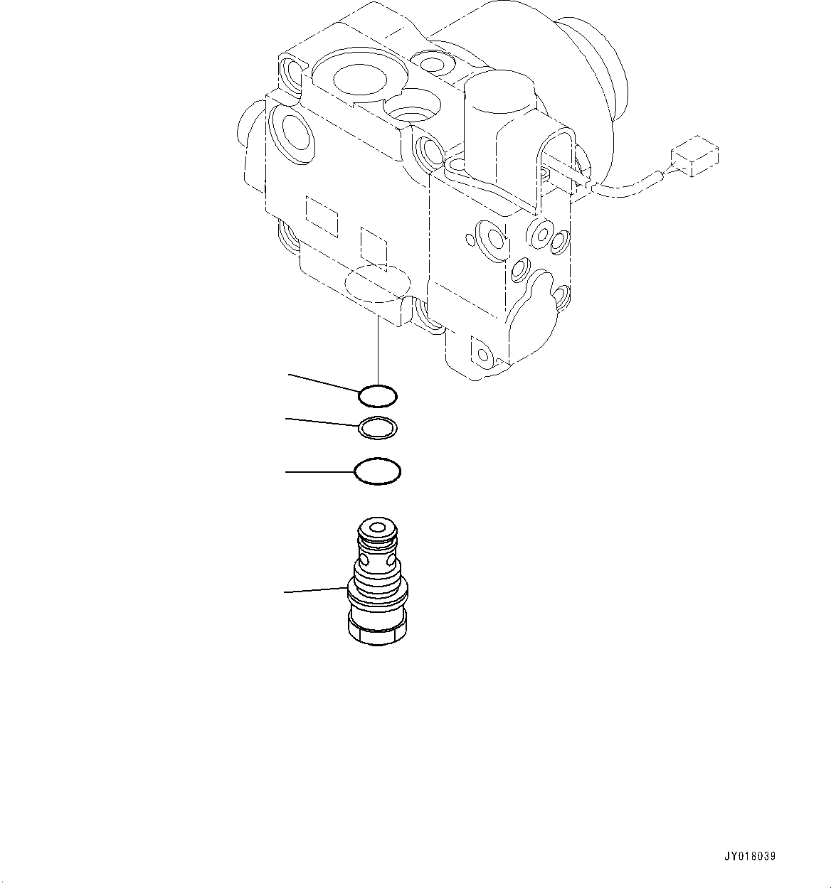 Wheel Loaders Komatsu / WA500-7 S/N 10001-UP(0000636H) / Hood Door, Fan Motor (2/4)(M001011 : M4110-001011)