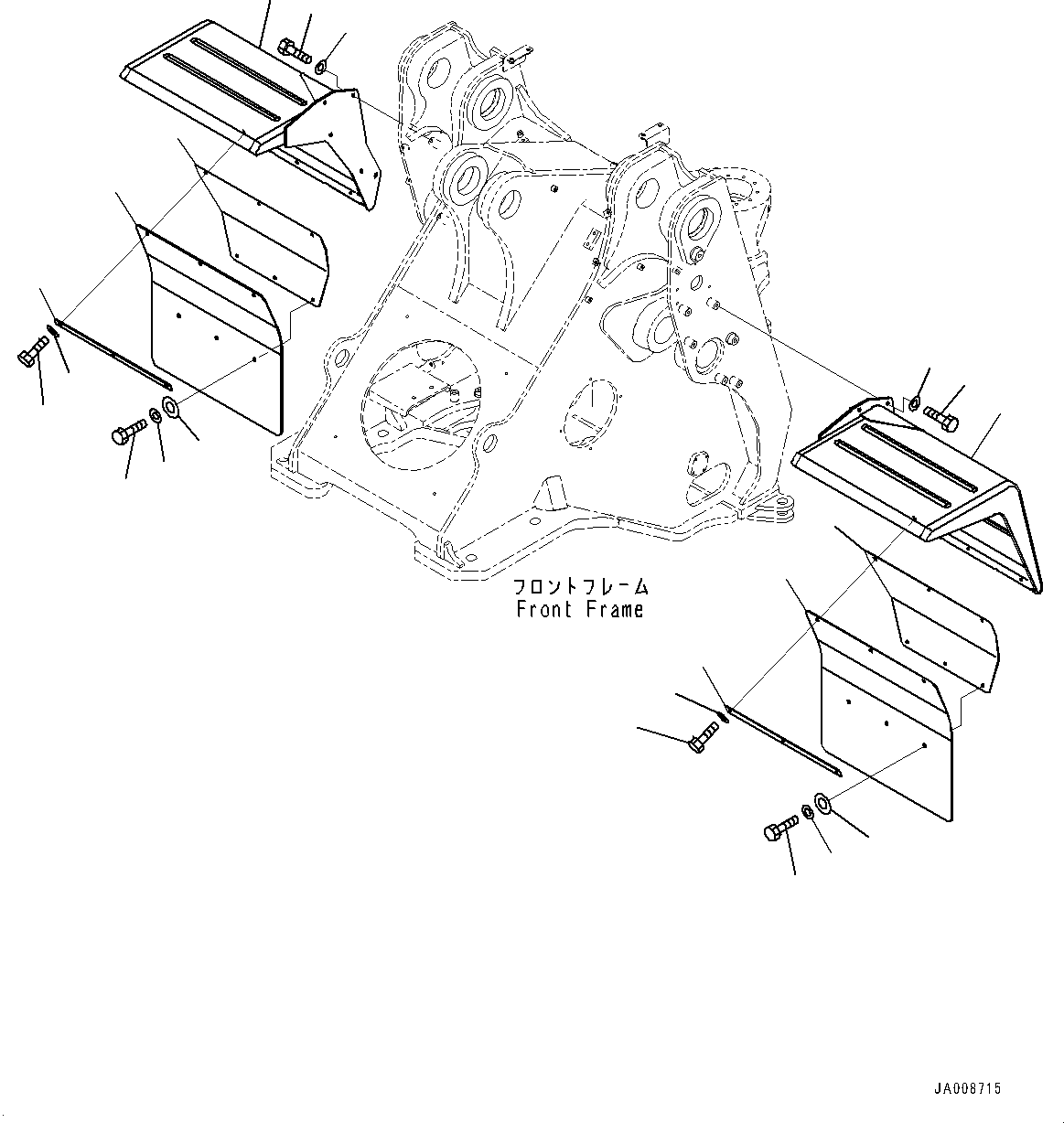 Wheel Loaders Komatsu / WA500-7 S/N 10001-UP(0000636H) / Front Fender(M002001 : M4210-001001)