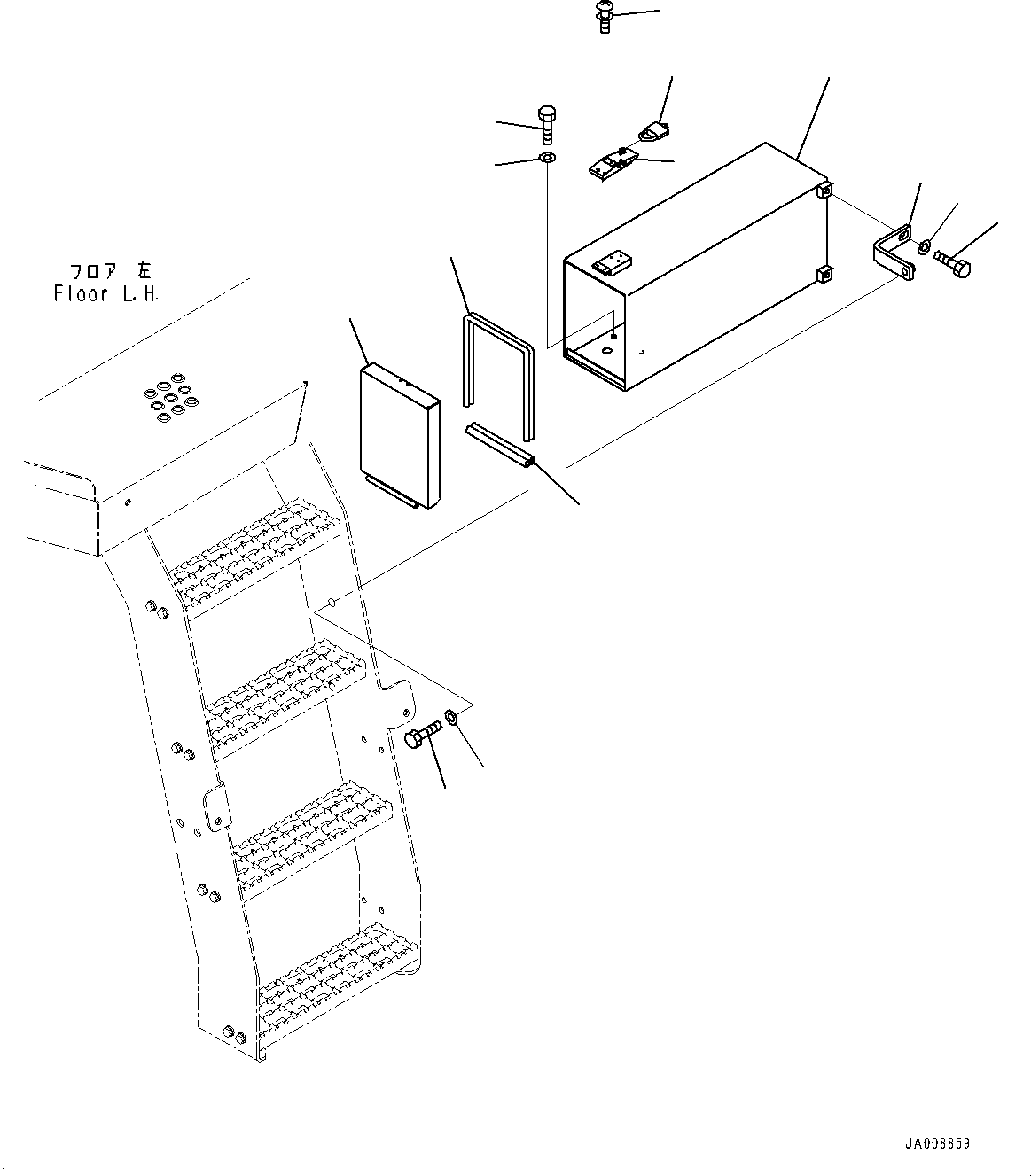 Wheel Loaders Komatsu / WA500-7 S/N 10001-UP(0000636H) / Ladder, without Fuel Quick Charge, Tool Box(M004006 : M4310-001006)