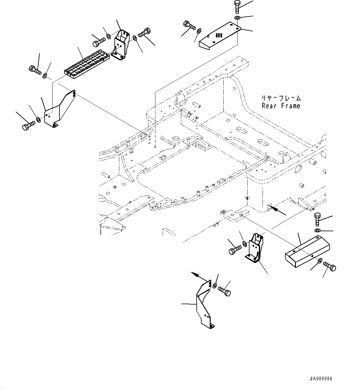 Wheel Loaders Komatsu / WA500-7 S/N 10001-UP(0000636H) / Ladder, Fuel Quick Charge, Rear Step(M005007 : M4310-002007)