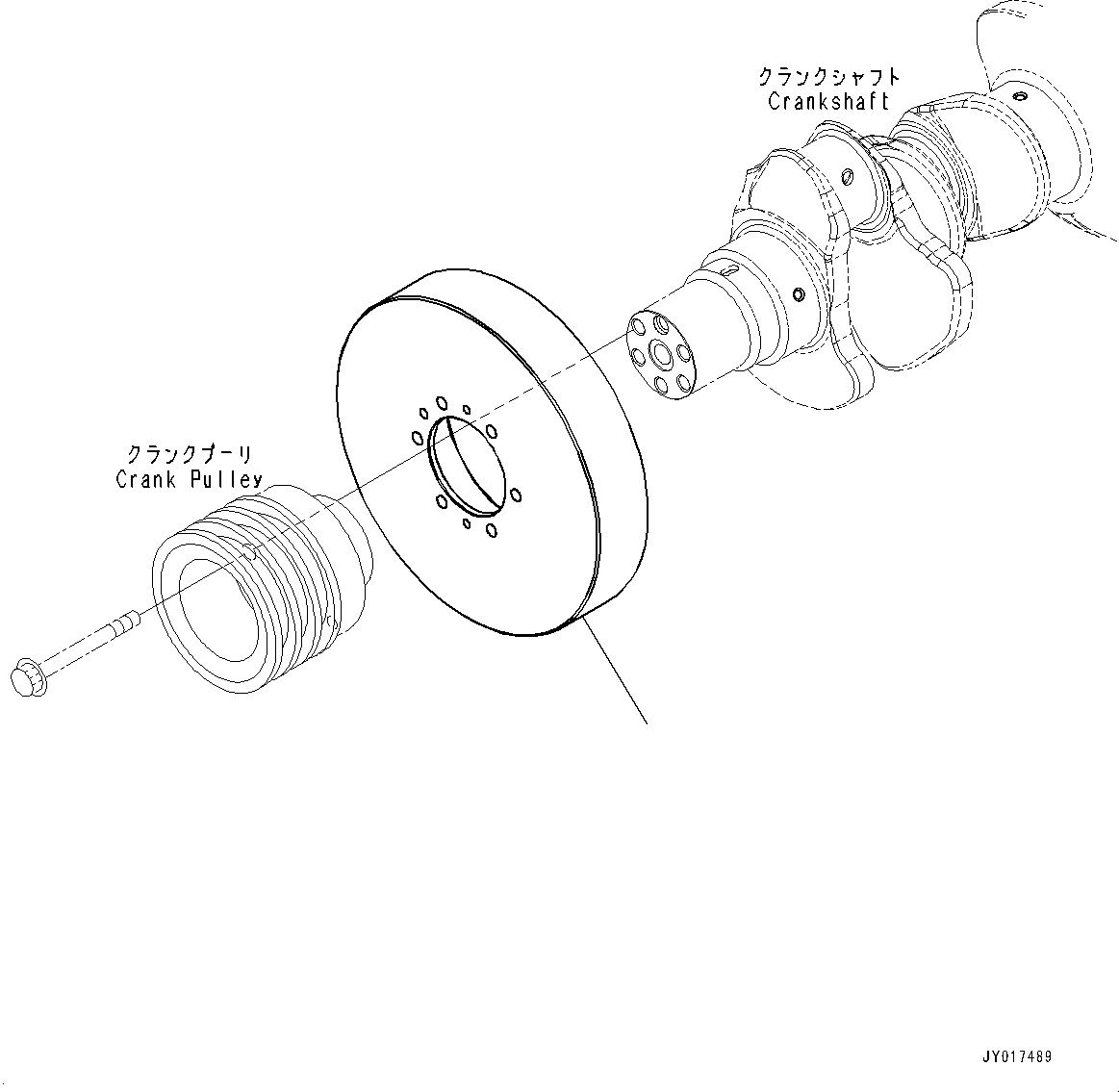 Engines Komatsu / SAA6D140E-6C S/N 730016-UP (For WA500-7)(0000637C) / Vibration Damper (#730016-)(B015001 : A2330-001001)