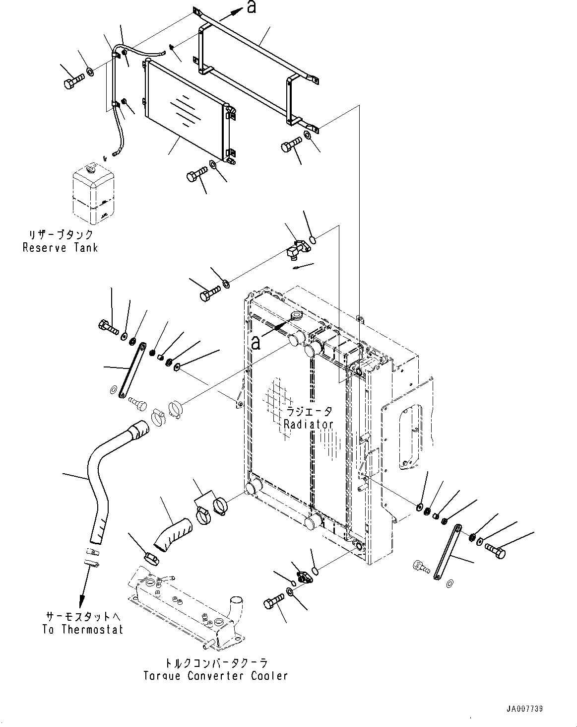 Wheel Loaders Komatsu / WA380Z-6 S/N 66847-UP(0000638C) / Radiator, Condenser and Mounting (#66847-)(C001006 : C0110-001006)