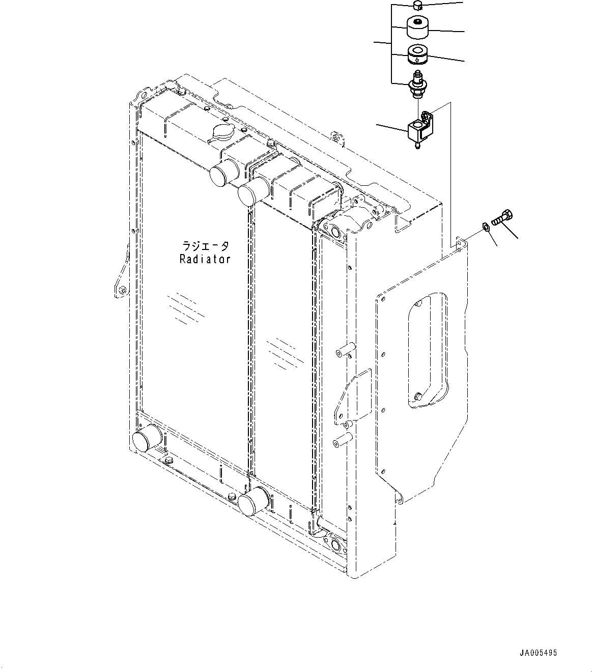 Wheel Loaders Komatsu / WA380Z-6 S/N 66847-UP(0000638C) / Radiator, Breather (#66847-)(C001010 : C0110-001010)