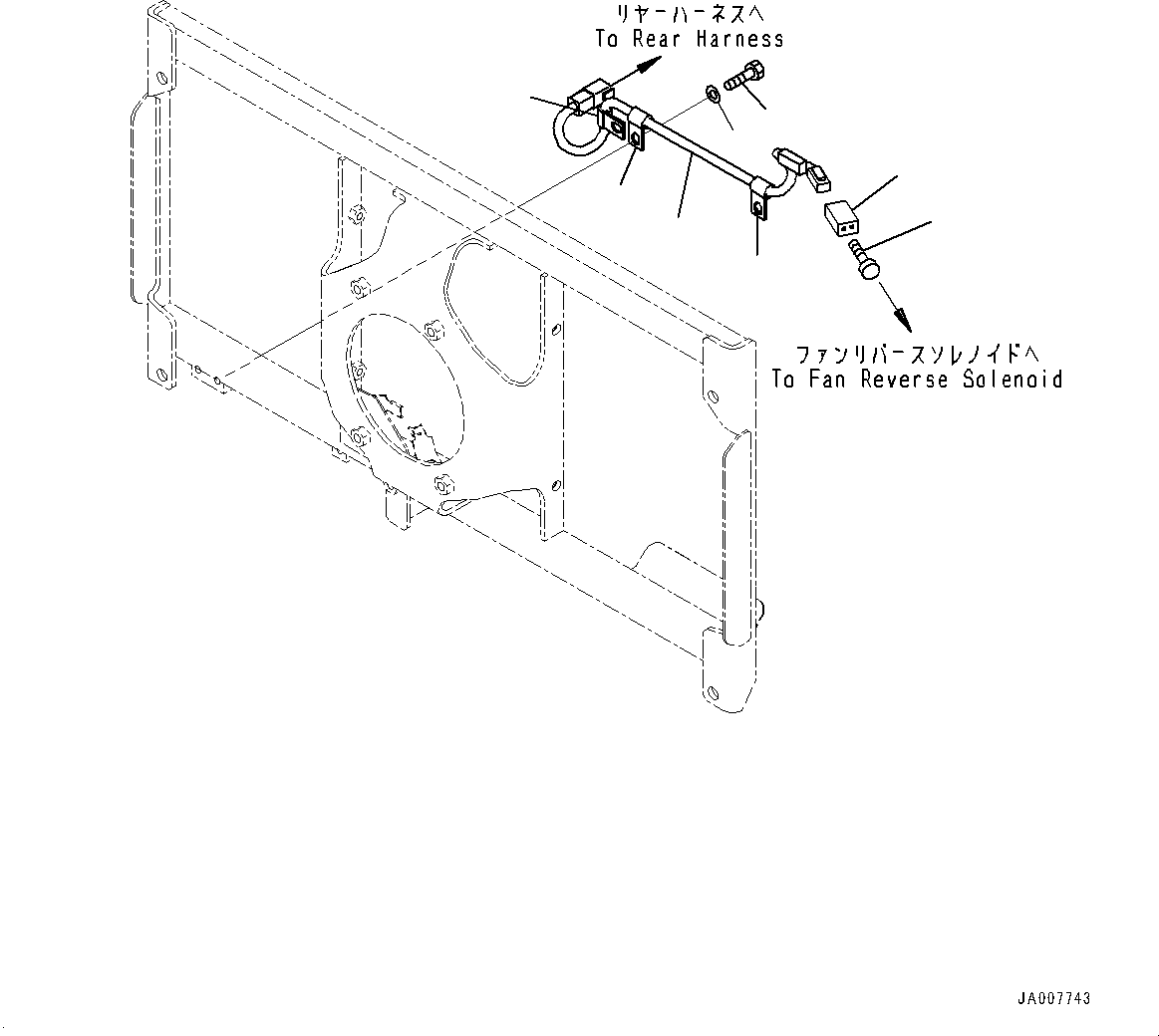 Wheel Loaders Komatsu / WA380Z-6 S/N 66847-UP(0000638C) / Radiator, Fan Motor Wiring Harness (#66847-)(C001012 : C0110-001012)
