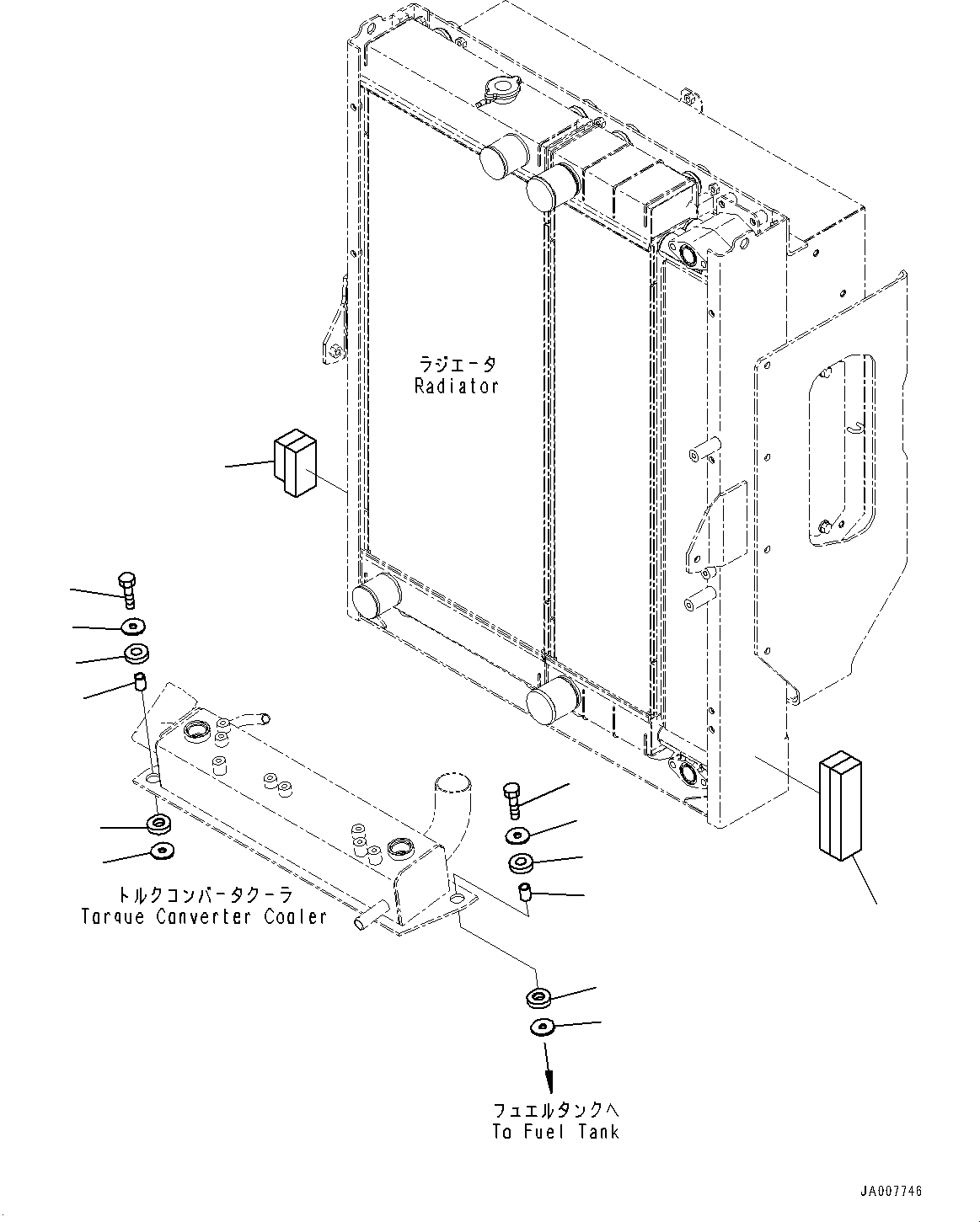 Wheel Loaders Komatsu / WA380Z-6 S/N 66847-UP(0000638C) / Radiator, Torque Converter Cooler Mounting (#66847-)(C001015 : C0110-001015)