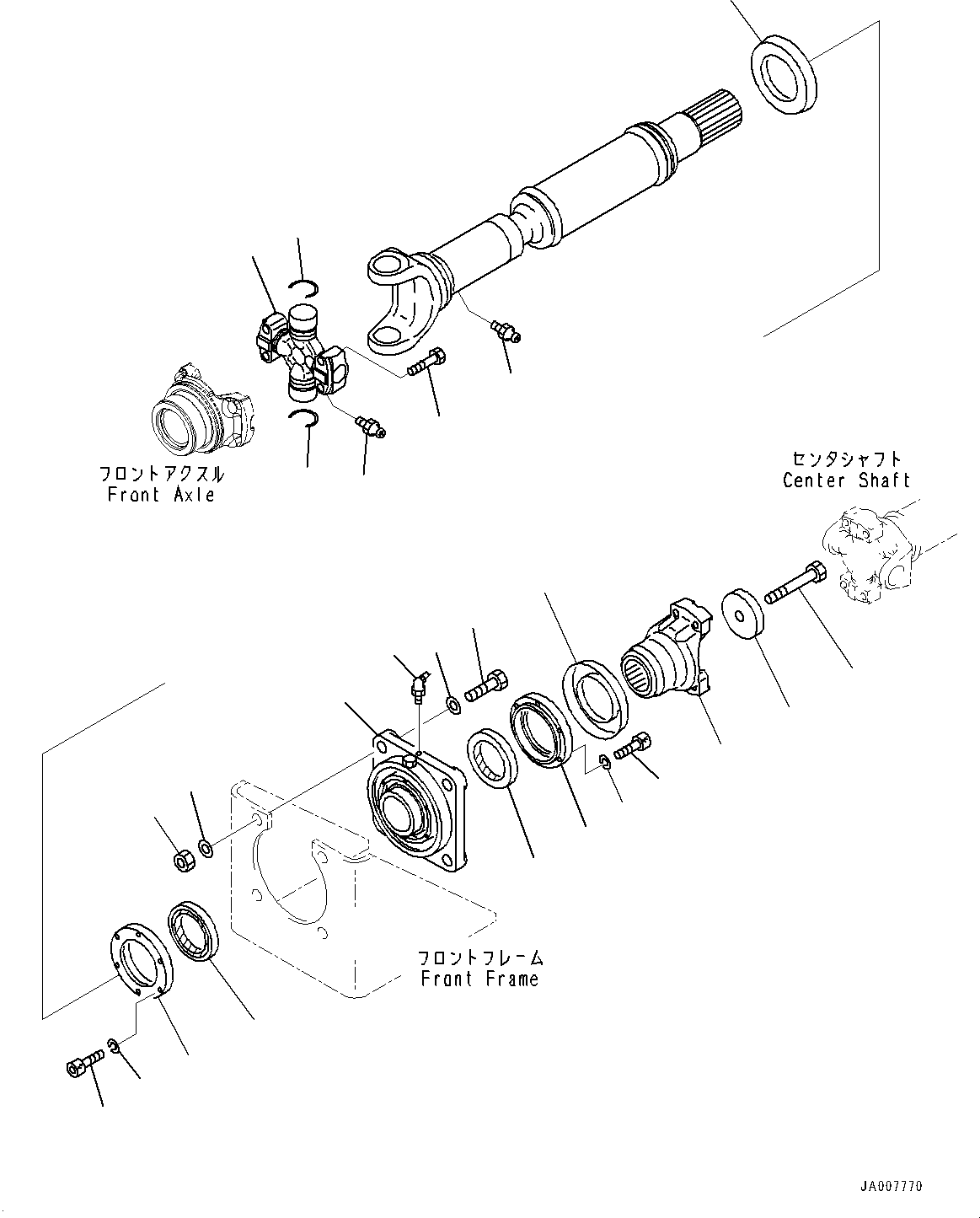 Wheel Loaders Komatsu / WA380Z-6 S/N 66847-UP(0000638C) / Propeller Shaft, Front Shaft (#66847-)(F001002 : F4200-001002)