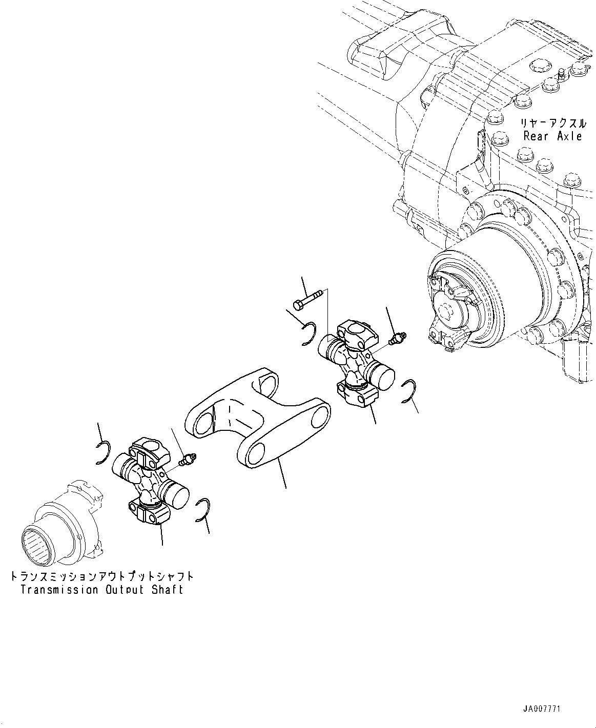 Wheel Loaders Komatsu / WA380Z-6 S/N 66847-UP(0000638C) / Propeller Shaft, Rear Shaft (#66847-)(F001003 : F4200-001003)