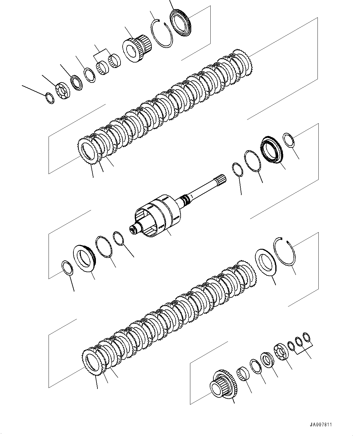 Wheel Loaders Komatsu / WA380Z-6 S/N 66847-UP(0000638C) / Torque Converter and Transmission, Forward and Reverse Housing (#66847-)(F003002 : F4300-002002)