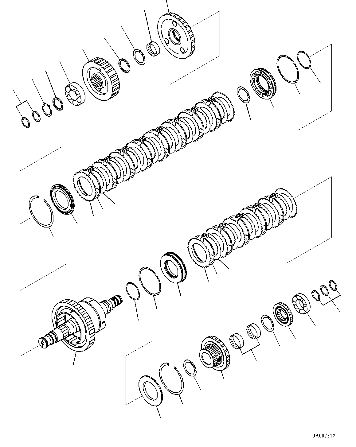 Wheel Loaders Komatsu / WA380Z-6 S/N 66847-UP(0000638C) / Torque Converter and Transmission, 2nd and 3rd Speed Clutch (#66847-)(F003004 : F4300-002004)