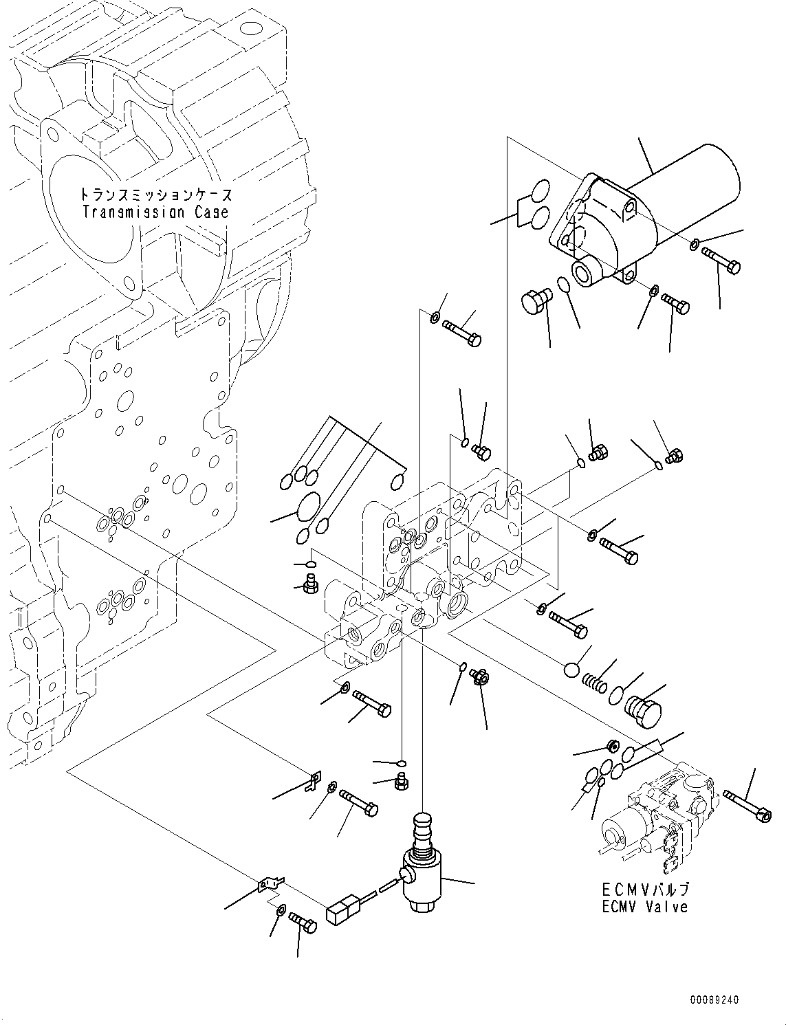 Wheel Loaders Komatsu / WA380Z-6 S/N 66847-UP(0000638C) / Torque Converter and Transmission, Parking Brake Solenoid and Filter (#66847-)(F002008 : F4300-001008)
