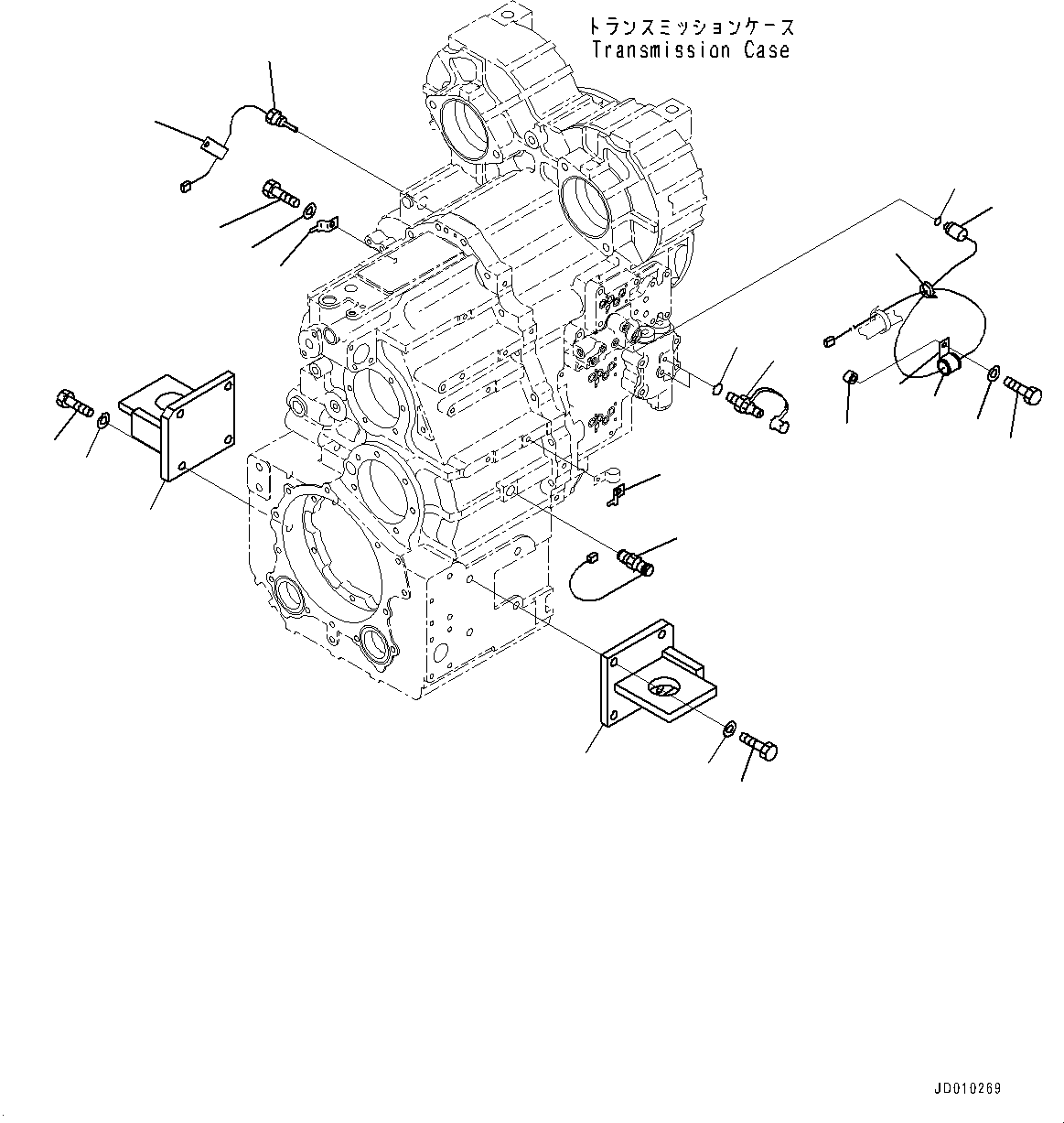 Wheel Loaders Komatsu / WA380Z-6 S/N 66847-UP(0000638C) / Torque Converter and Transmission, Transmission Mounting (#66847-)(F003017 : F4300-002017)