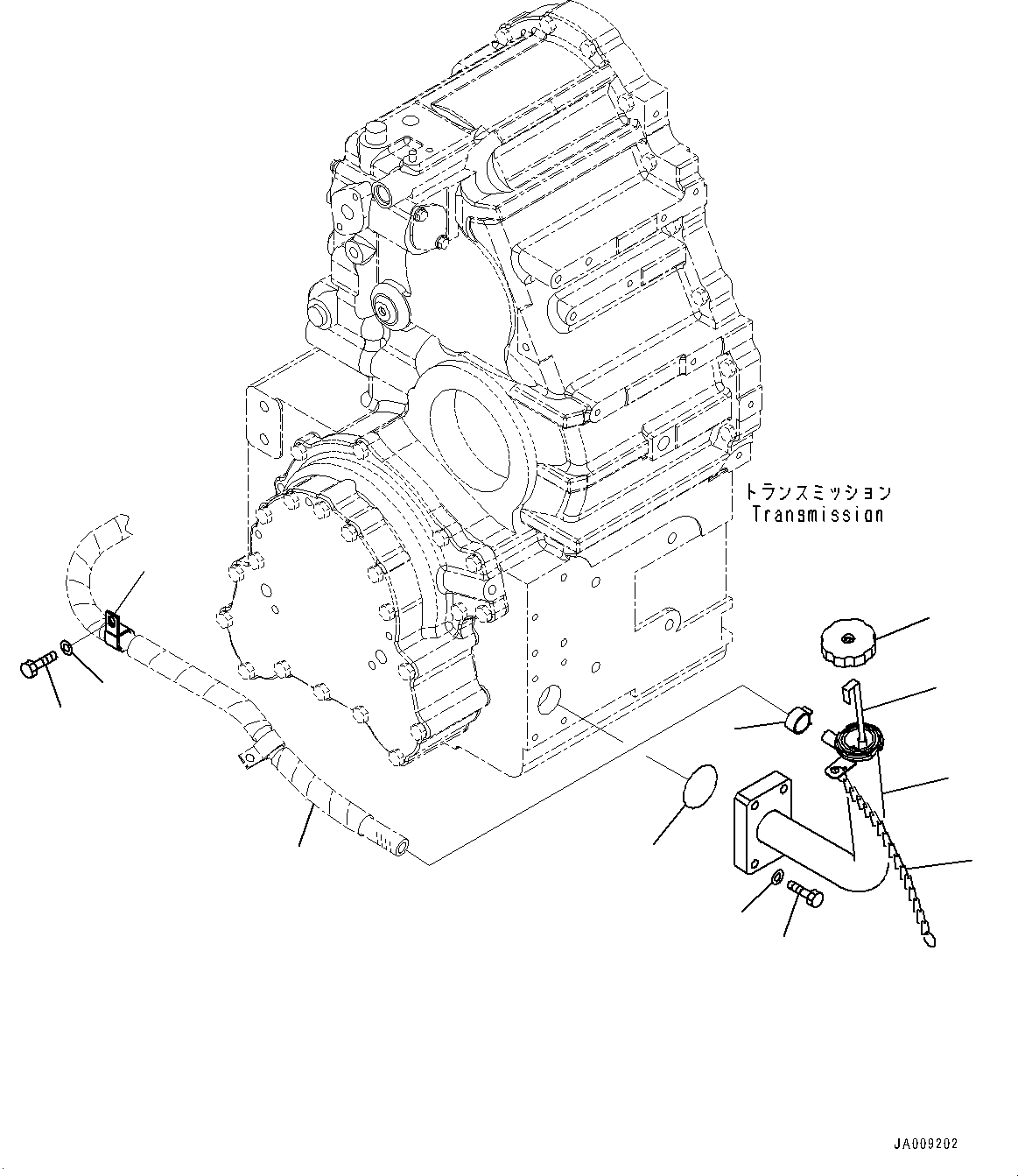 Wheel Loaders Komatsu / WA380Z-6 S/N 66847-UP(0000638C) / Torque Converter and Transmission, Filler Tube (#66847-)(F003027 : F4300-002027)