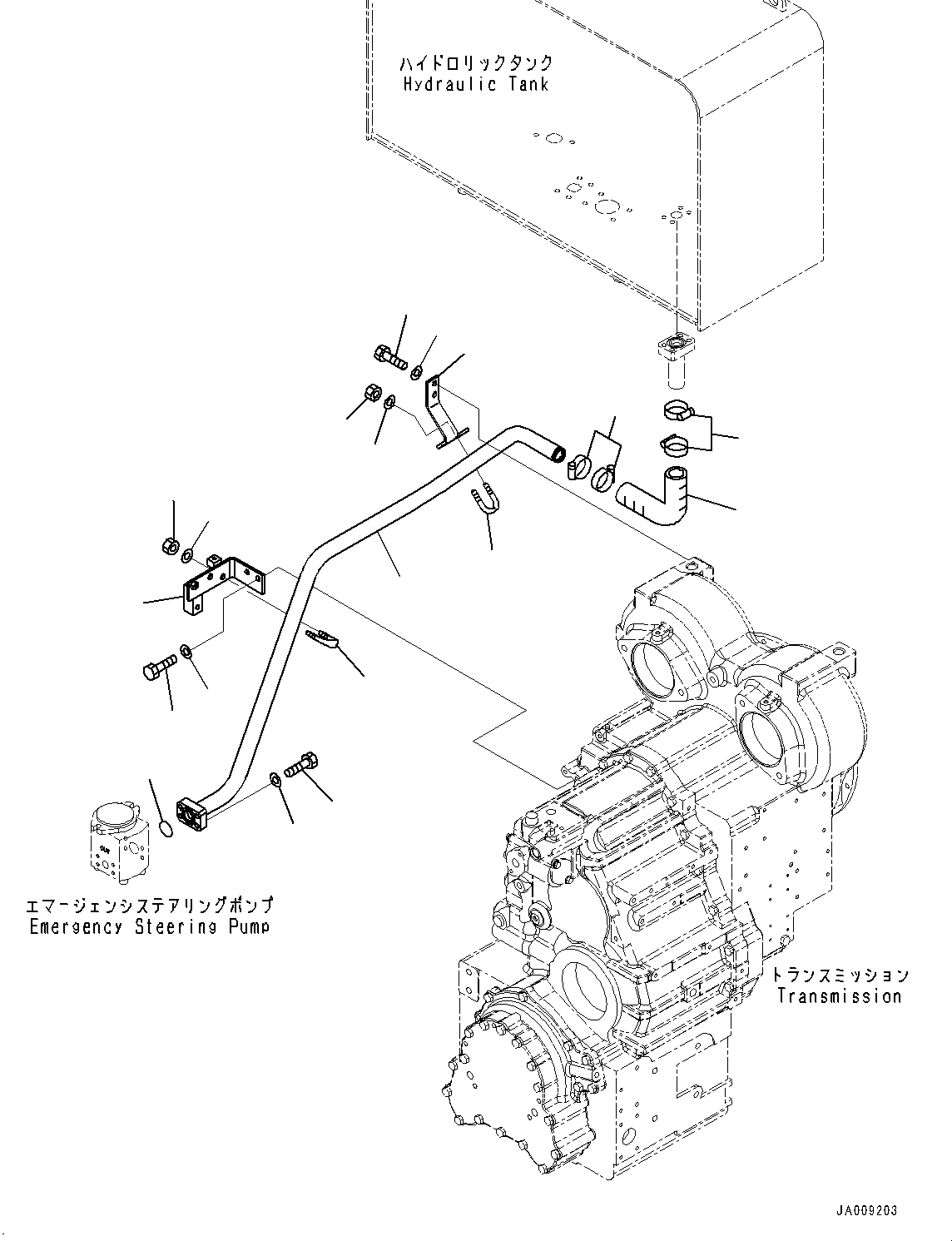 Wheel Loaders Komatsu / WA380Z-6 S/N 66847-UP(0000638C) / Torque Converter and Transmission, Suction Piping (#66847-)(F003024 : F4300-002024)