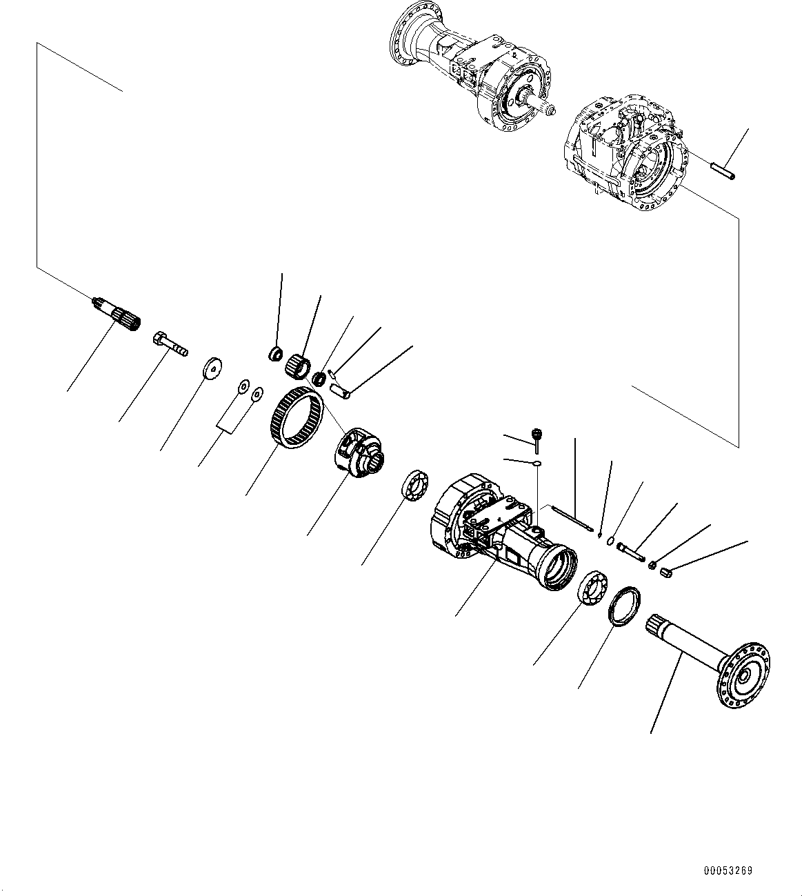 Wheel Loaders Komatsu / WA380Z-6 S/N 66847-UP(0000638C) / Front Axle, Final Drive L.H. (#66847-)(F005001 : F4400-002001)