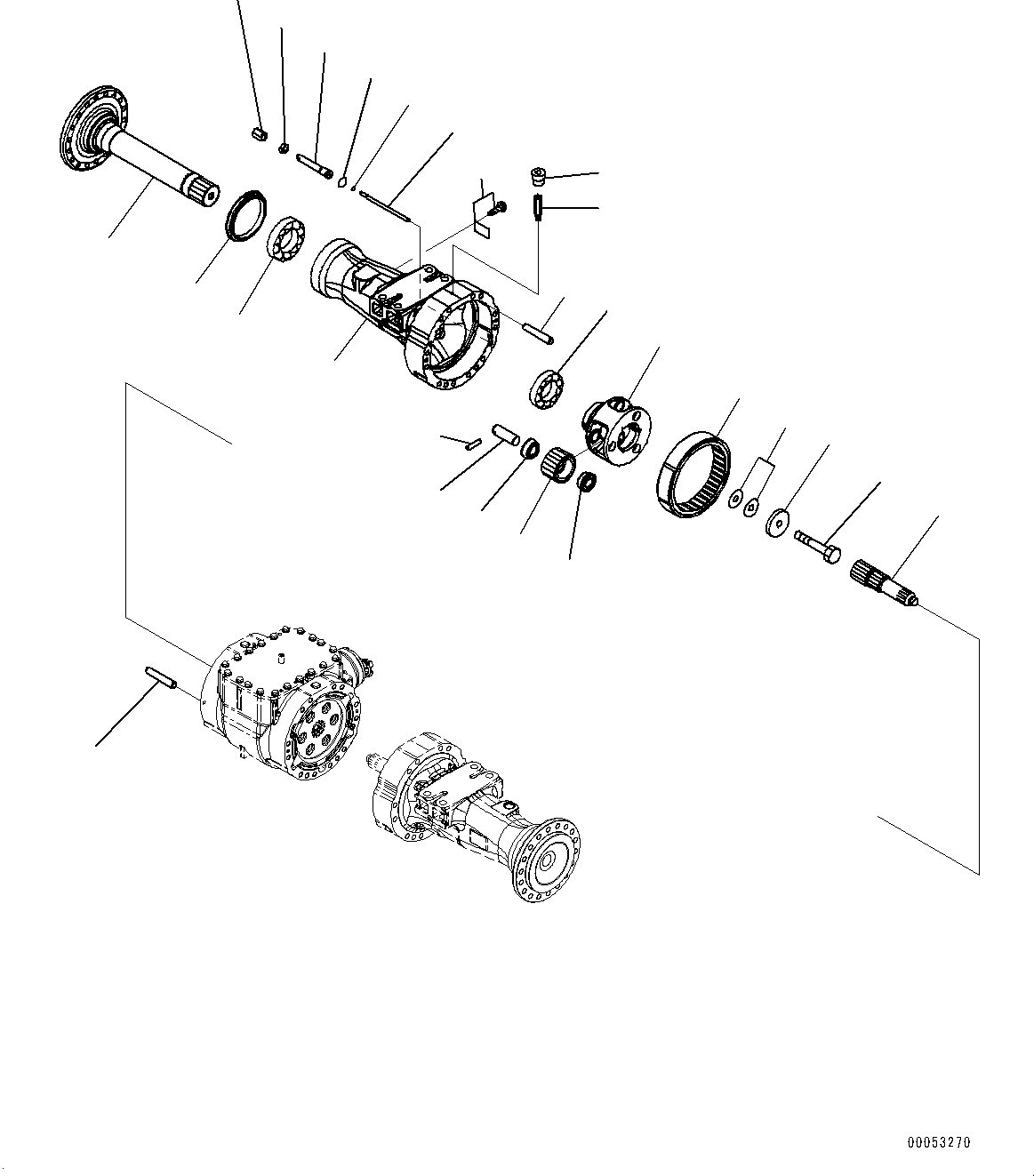 Wheel Loaders Komatsu / WA380Z-6 S/N 66847-UP(0000638C) / Front Axle, Final Drive R.H. (#66847-)(F005002 : F4400-002002)