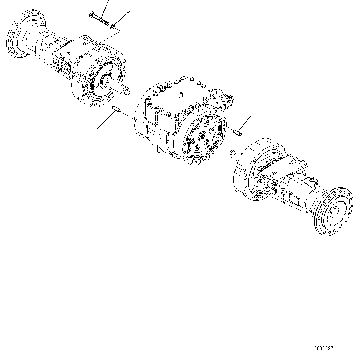 Wheel Loaders Komatsu / WA380Z-6 S/N 66847-UP(0000638C) / Front Axle, Housing Mounting (#66847-)(F005007 : F4400-002007)
