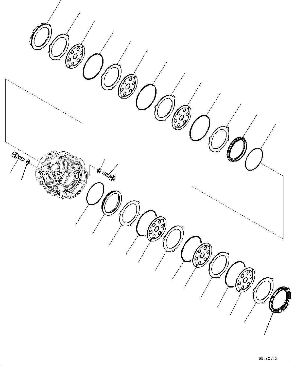 Wheel Loaders Komatsu / WA380Z-6 S/N 66847-UP(0000638C) / Rear Axle, Brake (#66847-)(F006006 : F4500-001006)