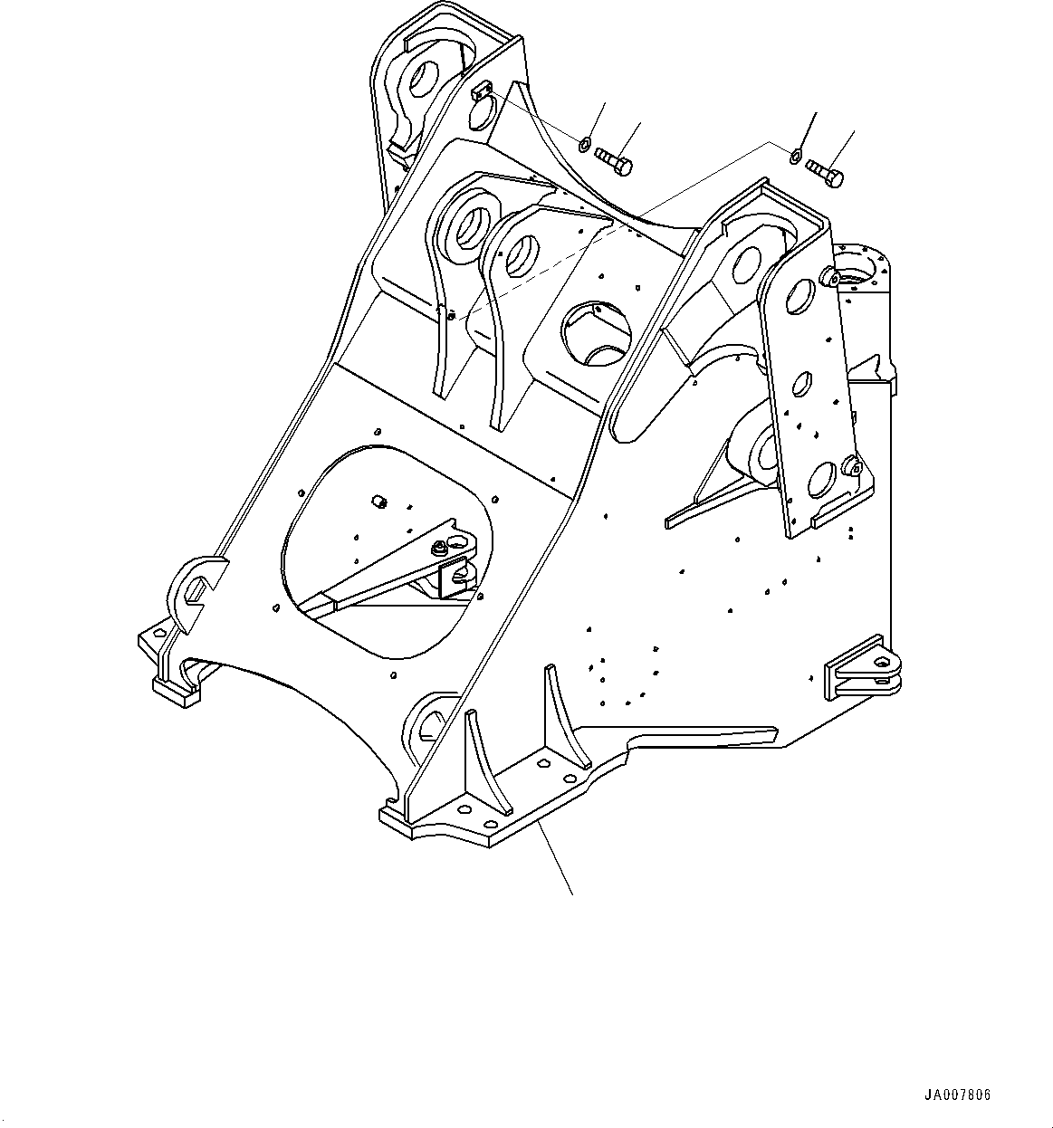 Wheel Loaders Komatsu / WA380Z-6 S/N 66847-UP(0000638C) / Front Frame (#66847-)(J001001 : J4110-001001)