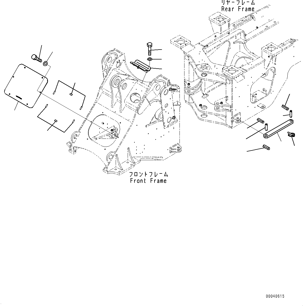 Wheel Loaders Komatsu / WA380Z-6 S/N 66847-UP(0000638C) / Articulate Lock Bar and Frame Cover, Front Cover (#66847-)(J009001 : J4190-001001)